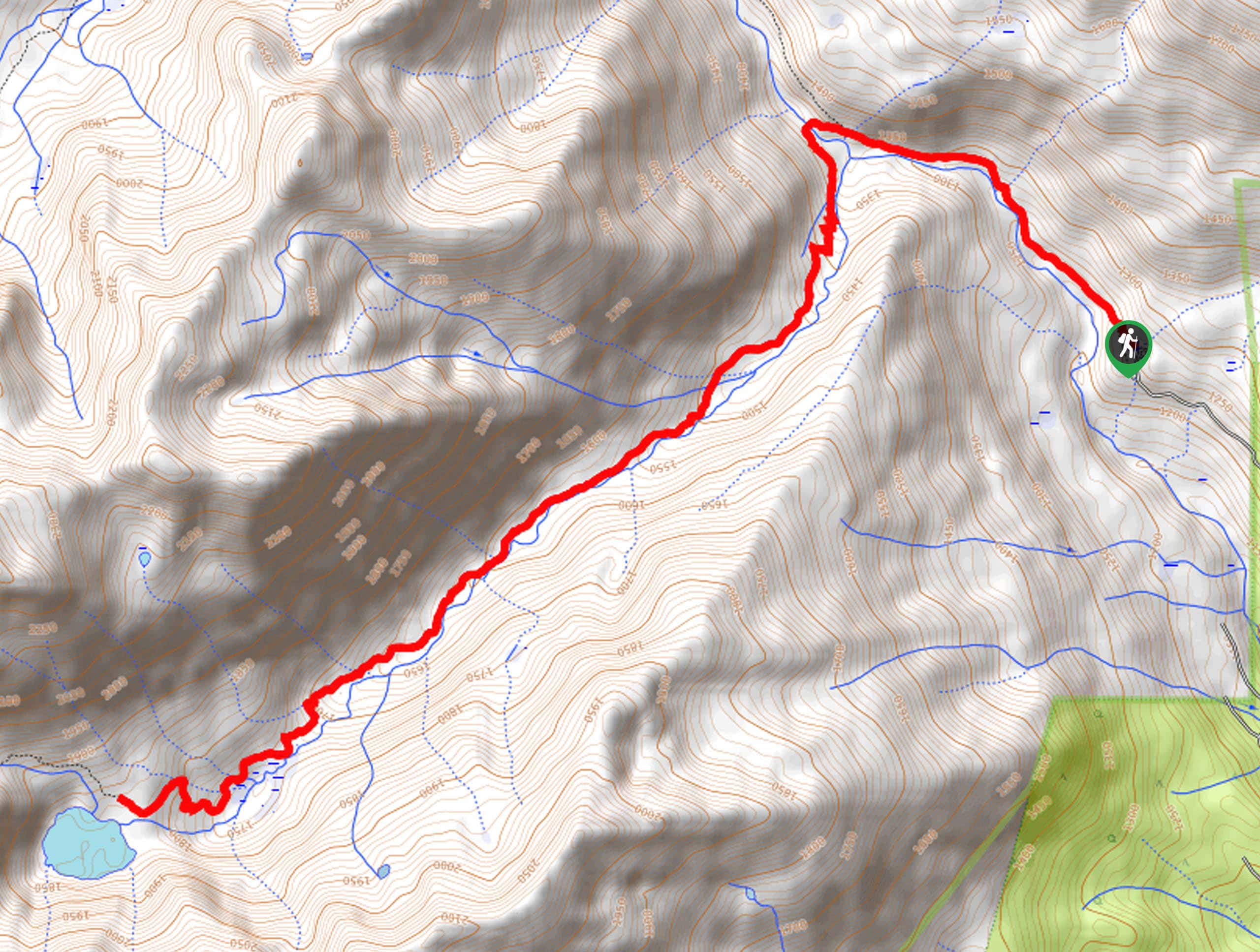 Granite Lake via Swift Creek Trail Map