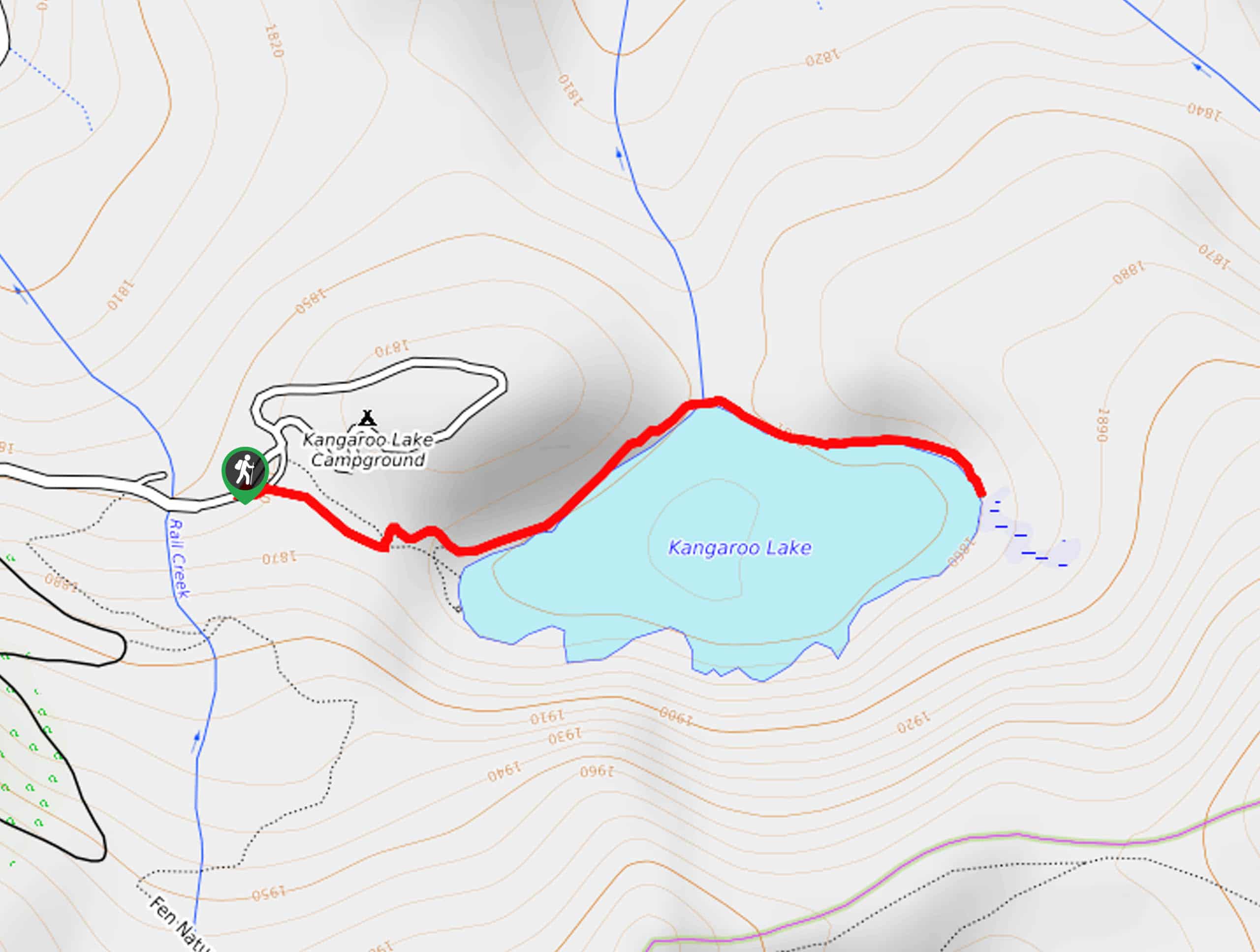 Kangaroo Lake Trail Map