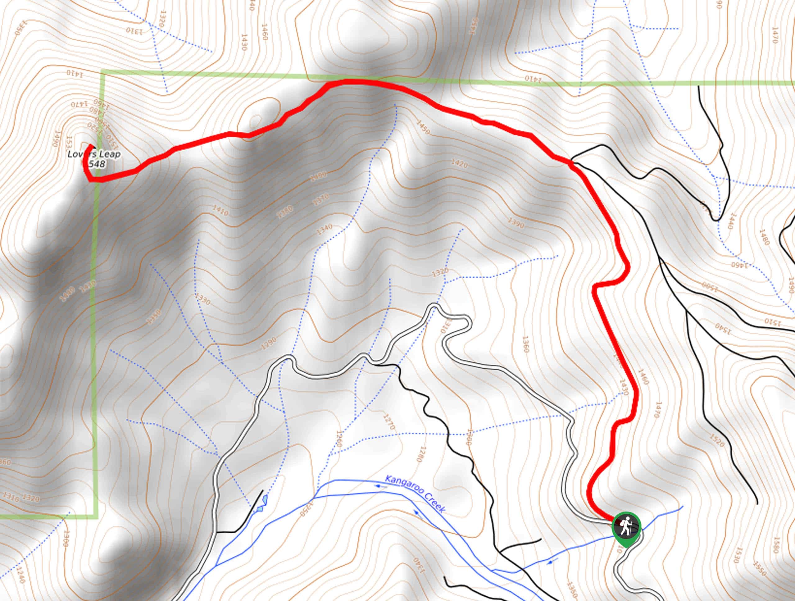 Lover’s Leap Hike Map