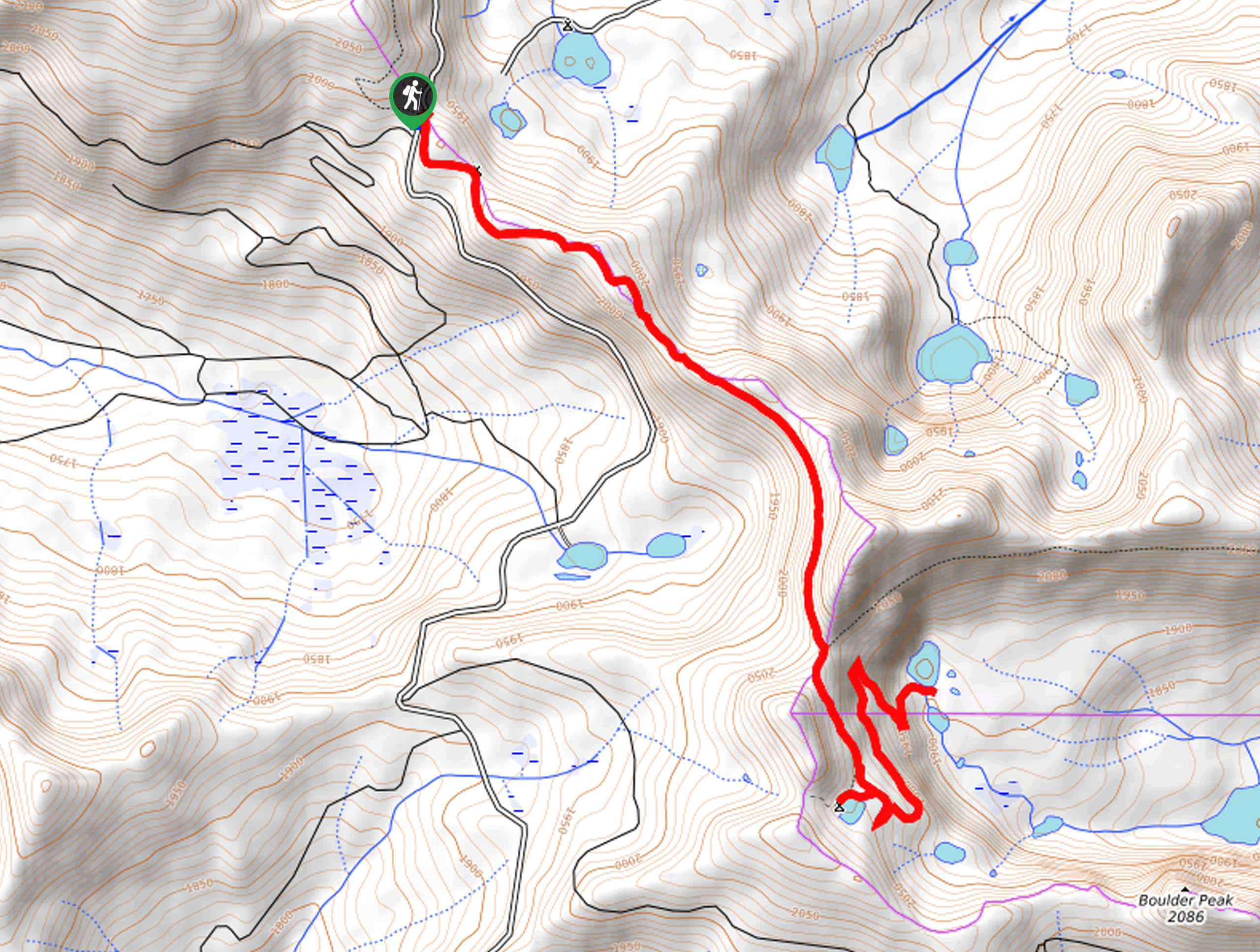 Seven Lakes Basin Hike Map