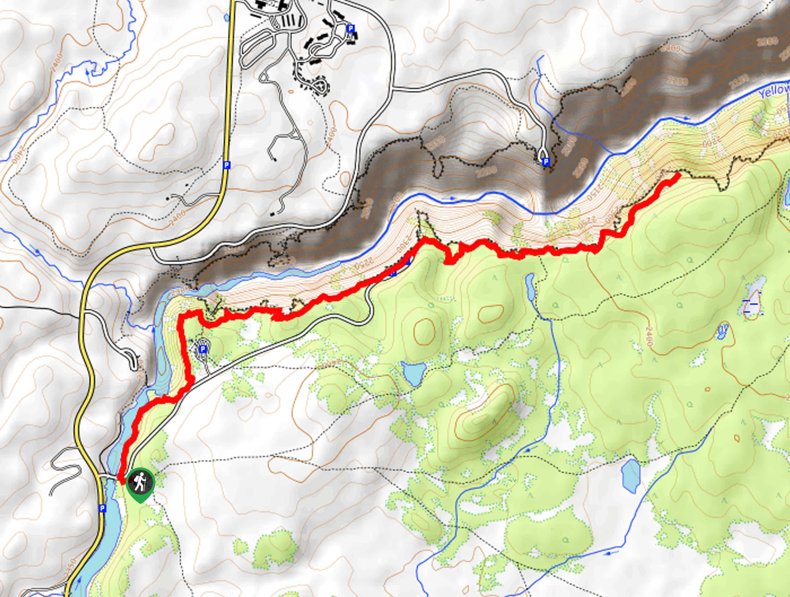 Canyon Rim South Trail to Point Sublime Map