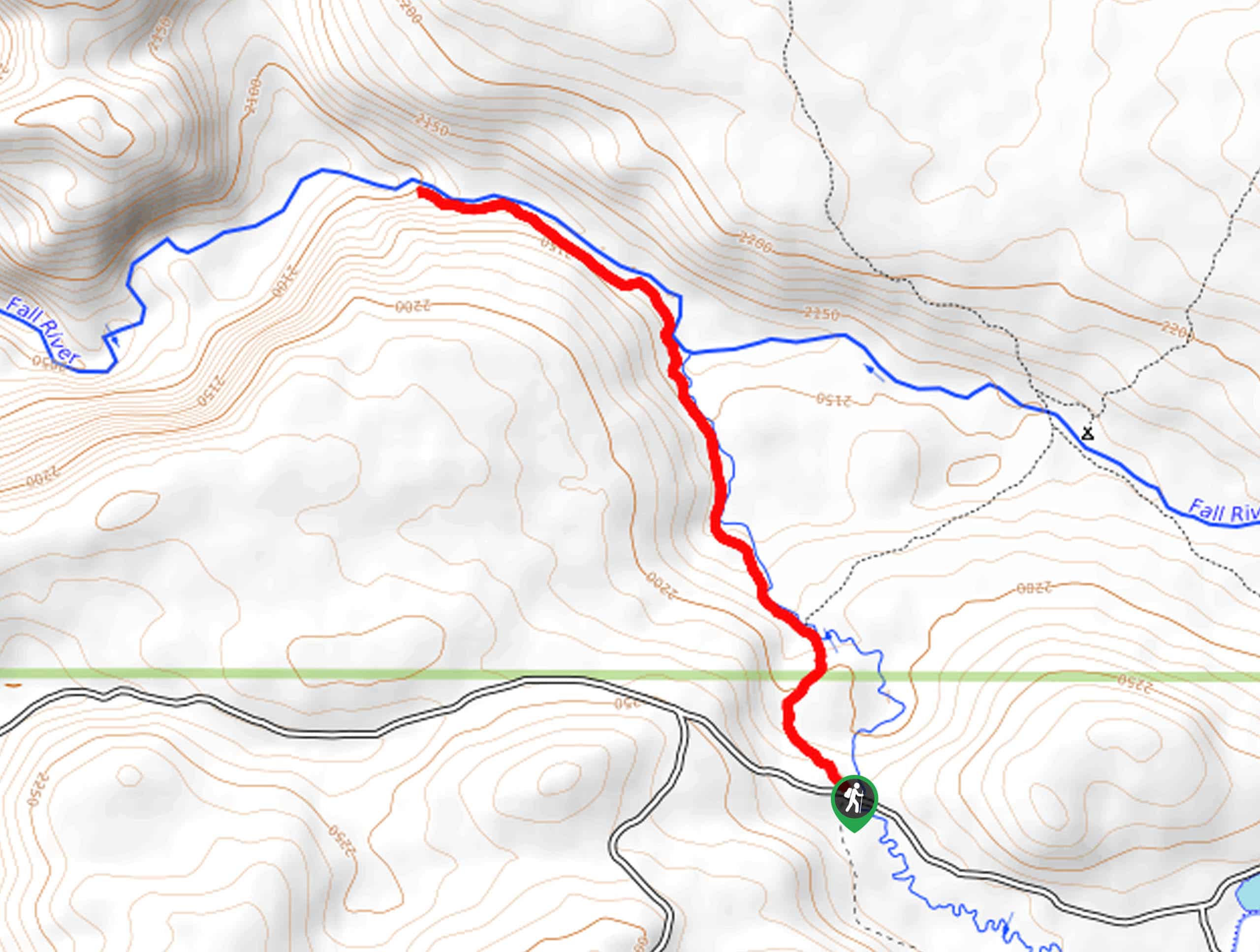 Cascade Creek Trail to Terraced Falls Map