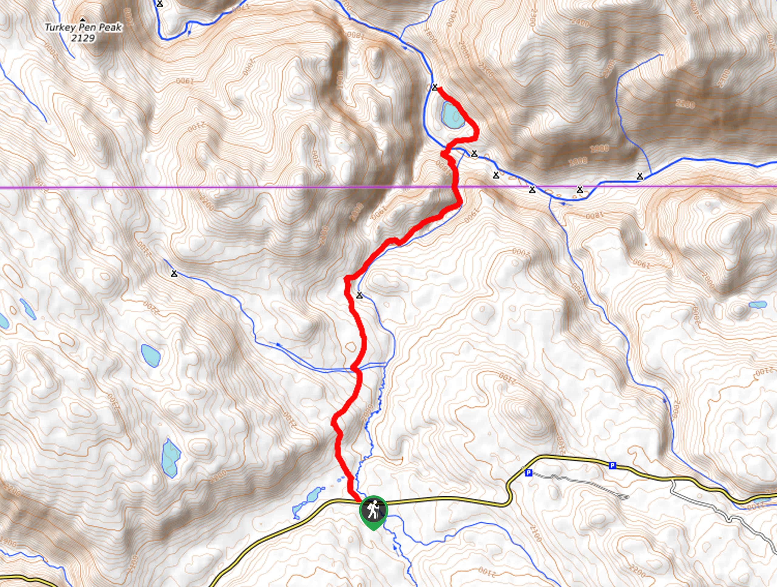 The Crevice Lake Trail Map