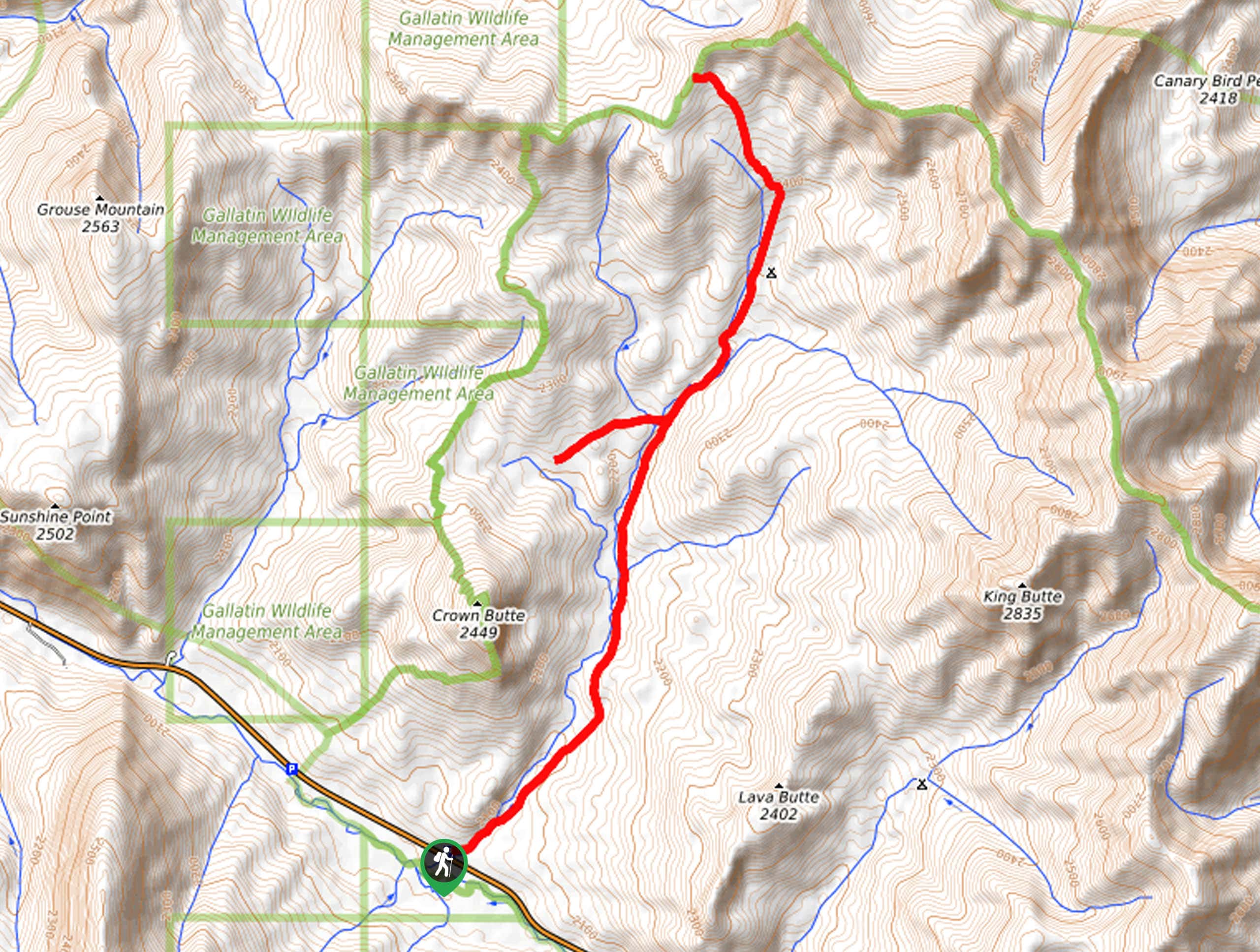 Daly Creek Trail Map