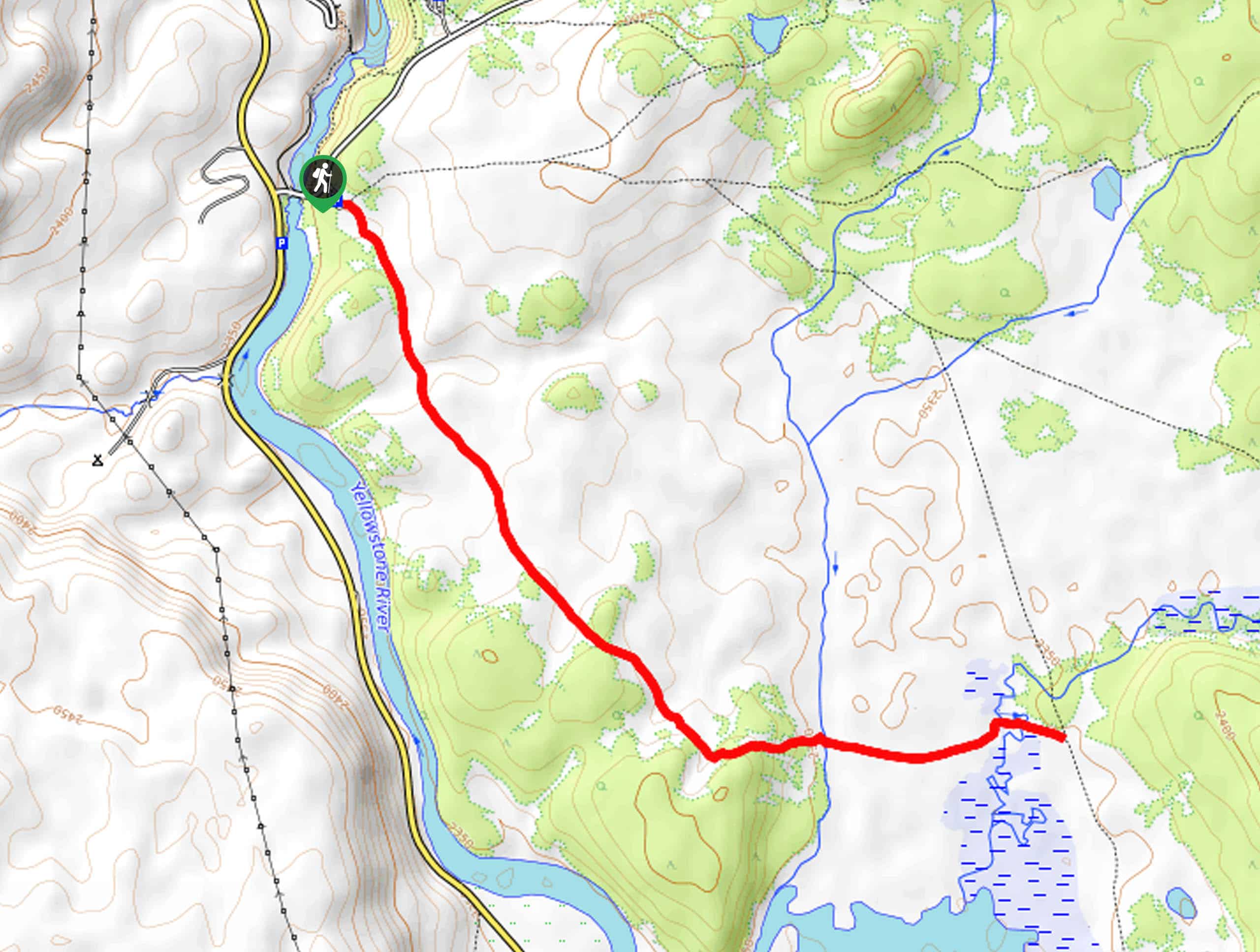 The Howard Eaton Trail vai the Wapiti Lake Trailhead Map