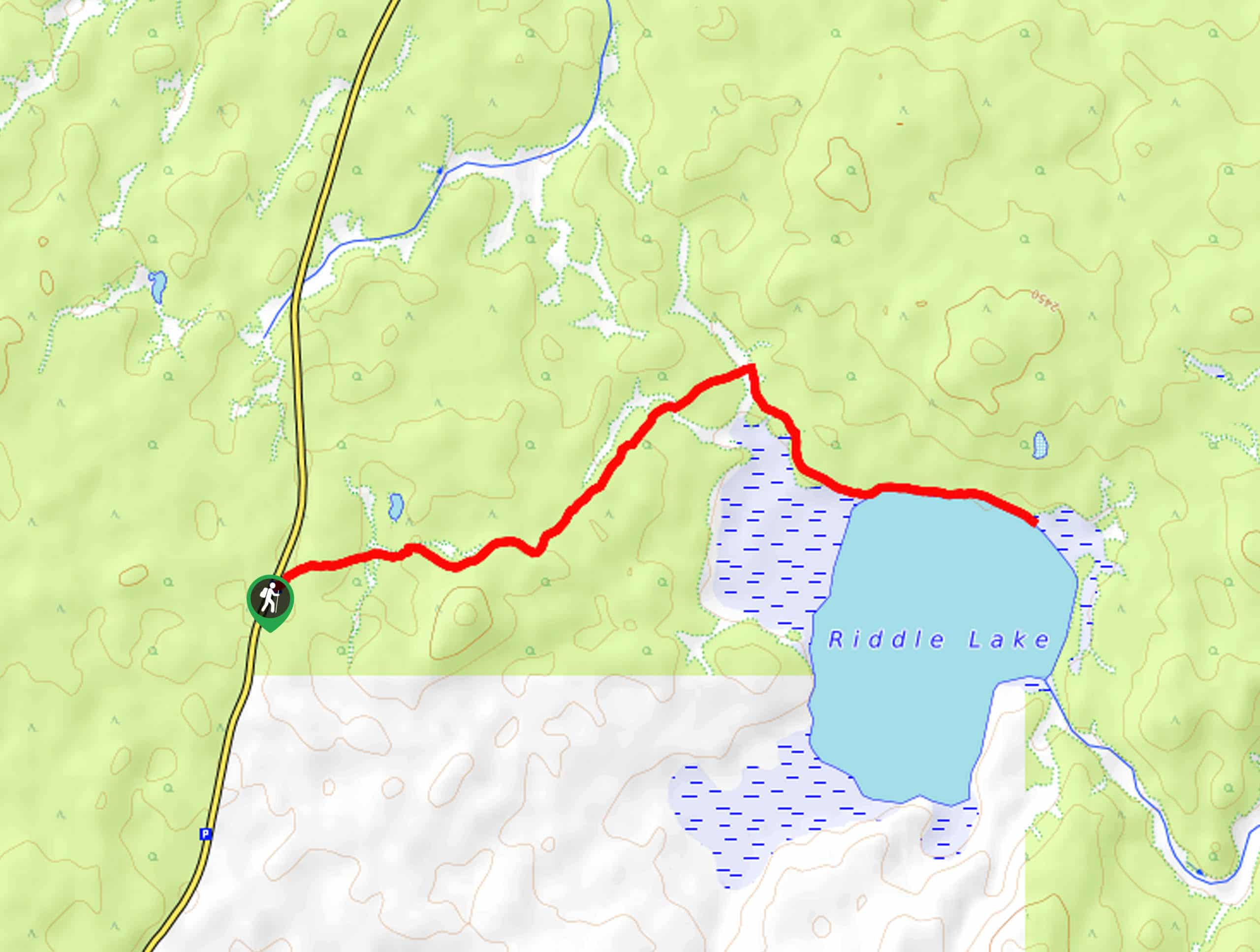 Riddle Lake Trail Map