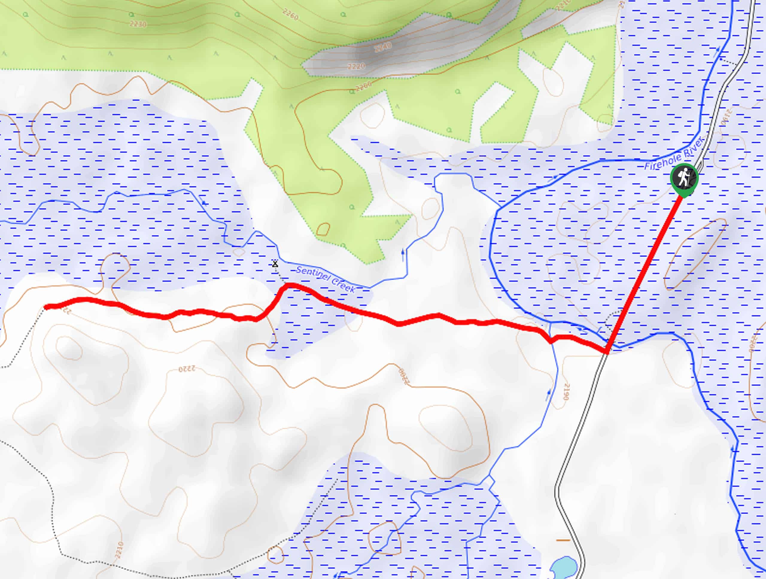 Sentinel Meadows Trail Map