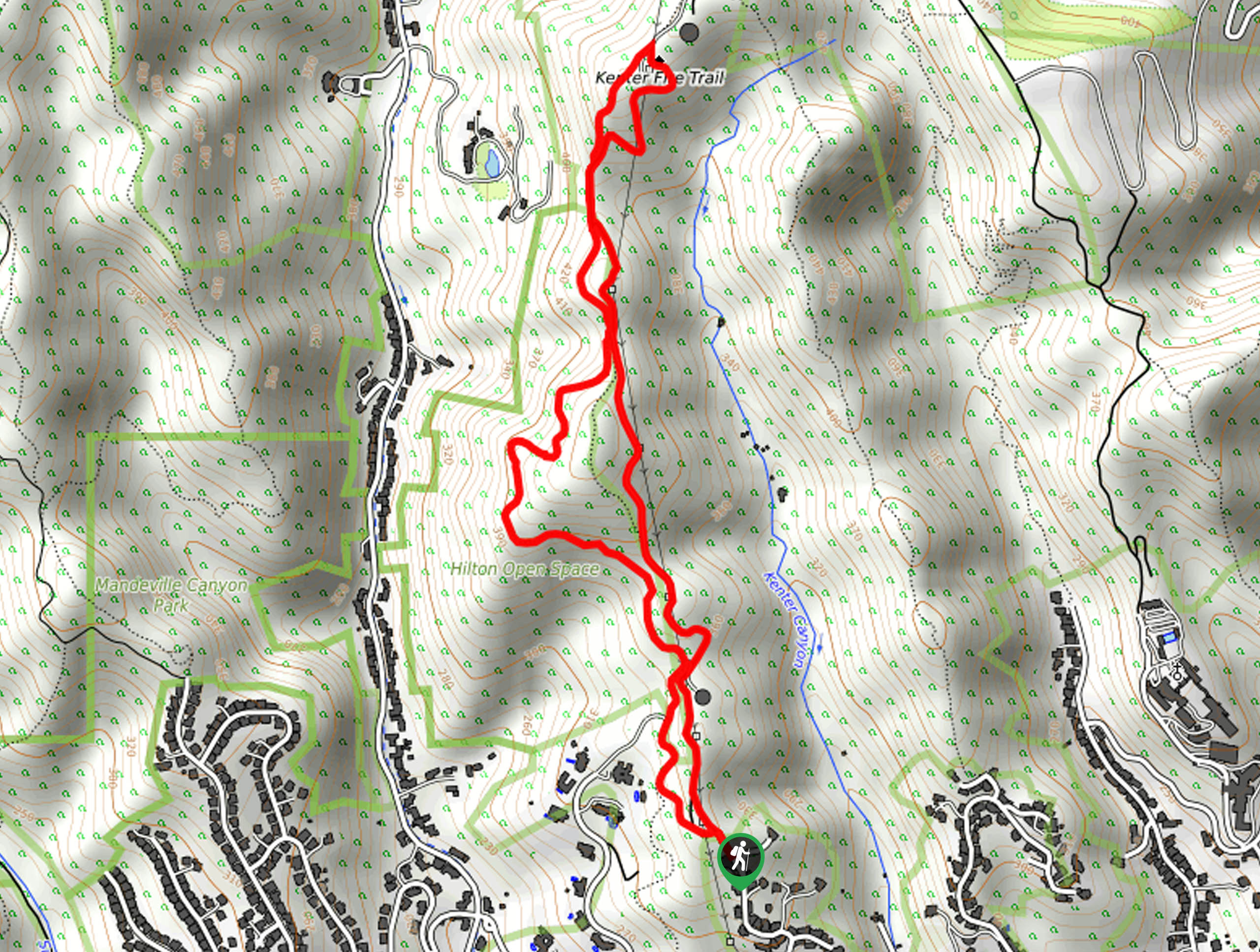 Kenter Fire Road and Whoop-de-Doos Trail Map