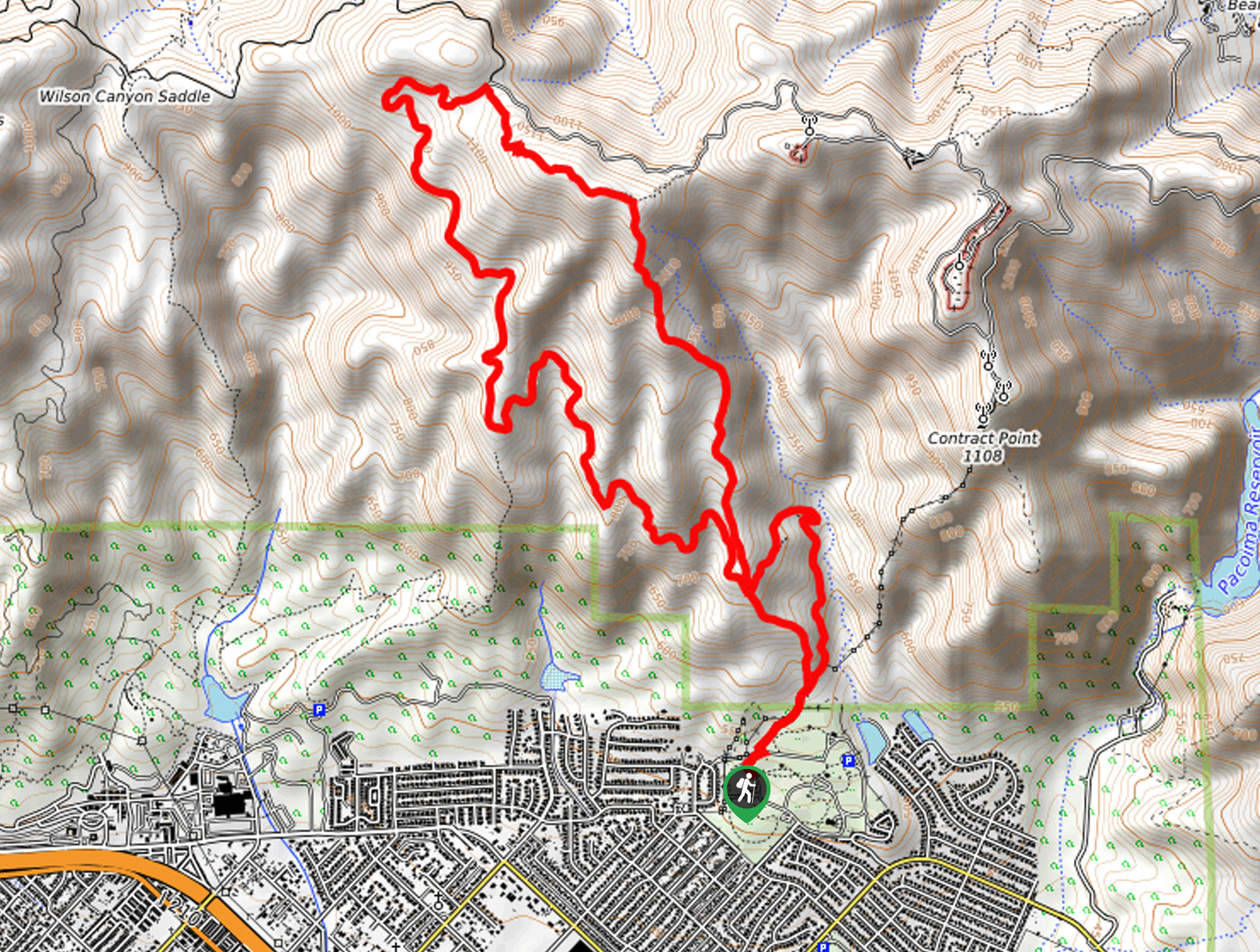 May Canyon Ridge Loop Map