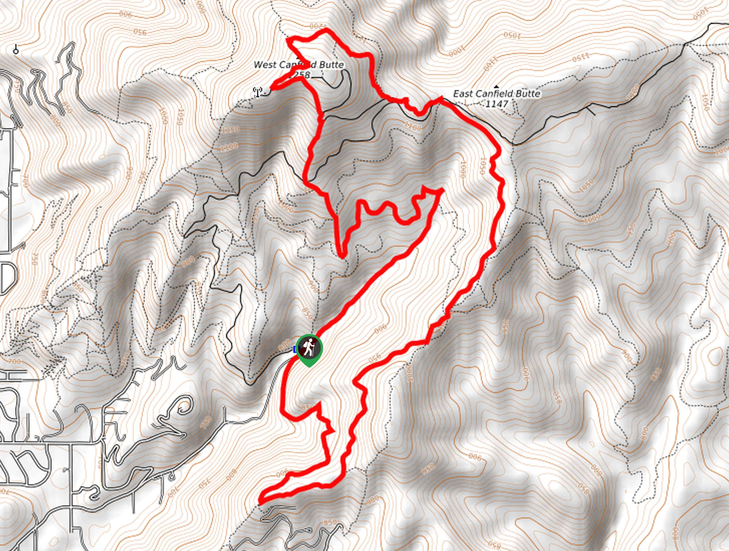 Trails 6, 7, 8, A, and Cave Loop Trail Map