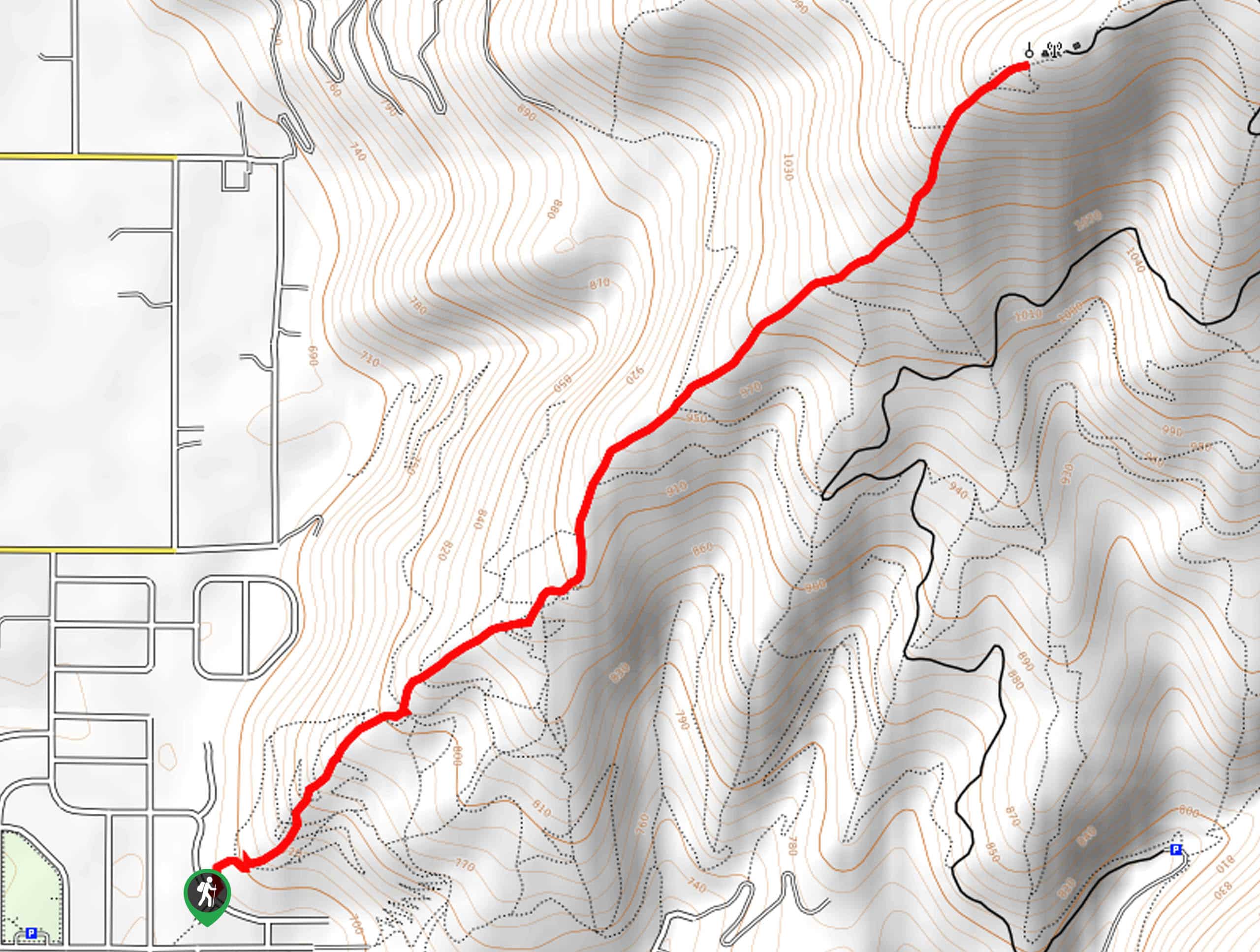 West Canfield Butte Hike Map