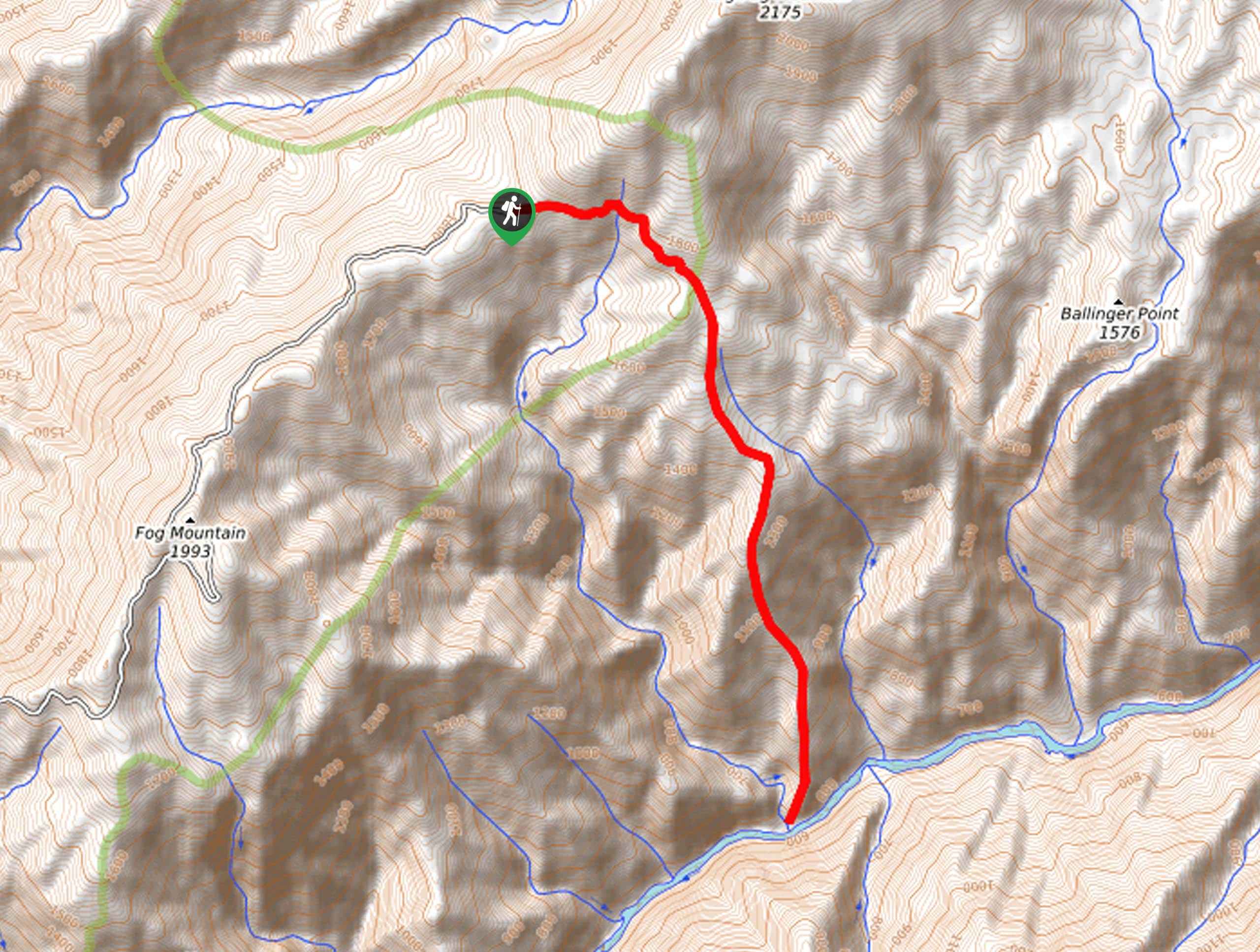 Cupboard Creek Trail Map