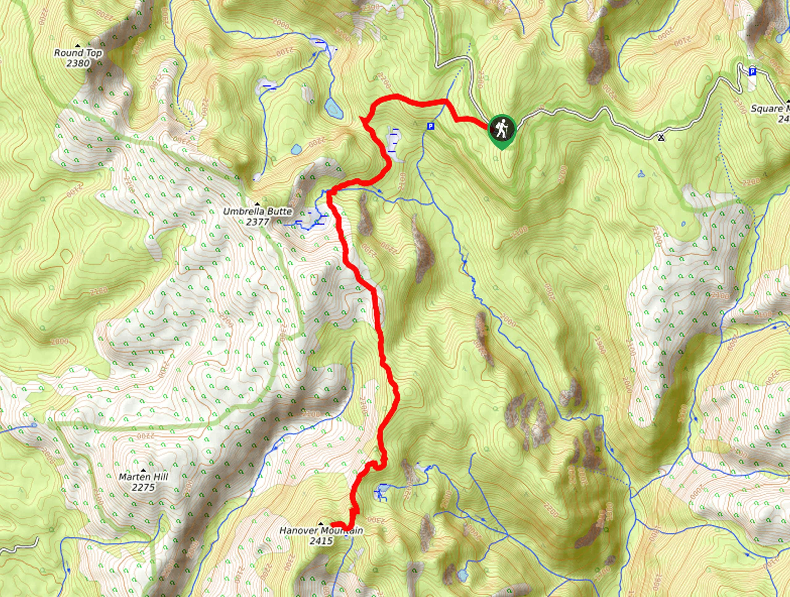 Hanover Ridge Hike Map