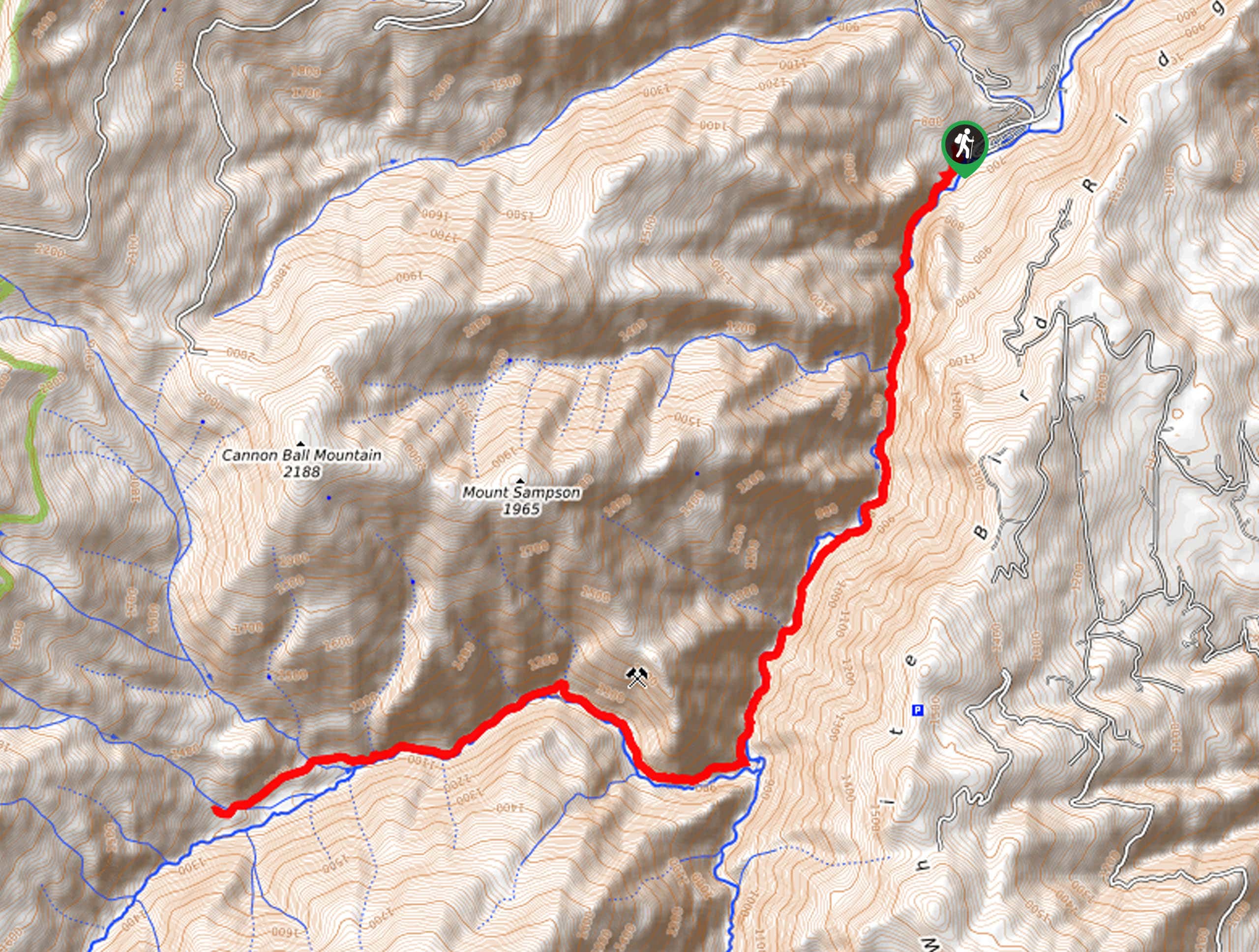McRea Cabin Hike Map