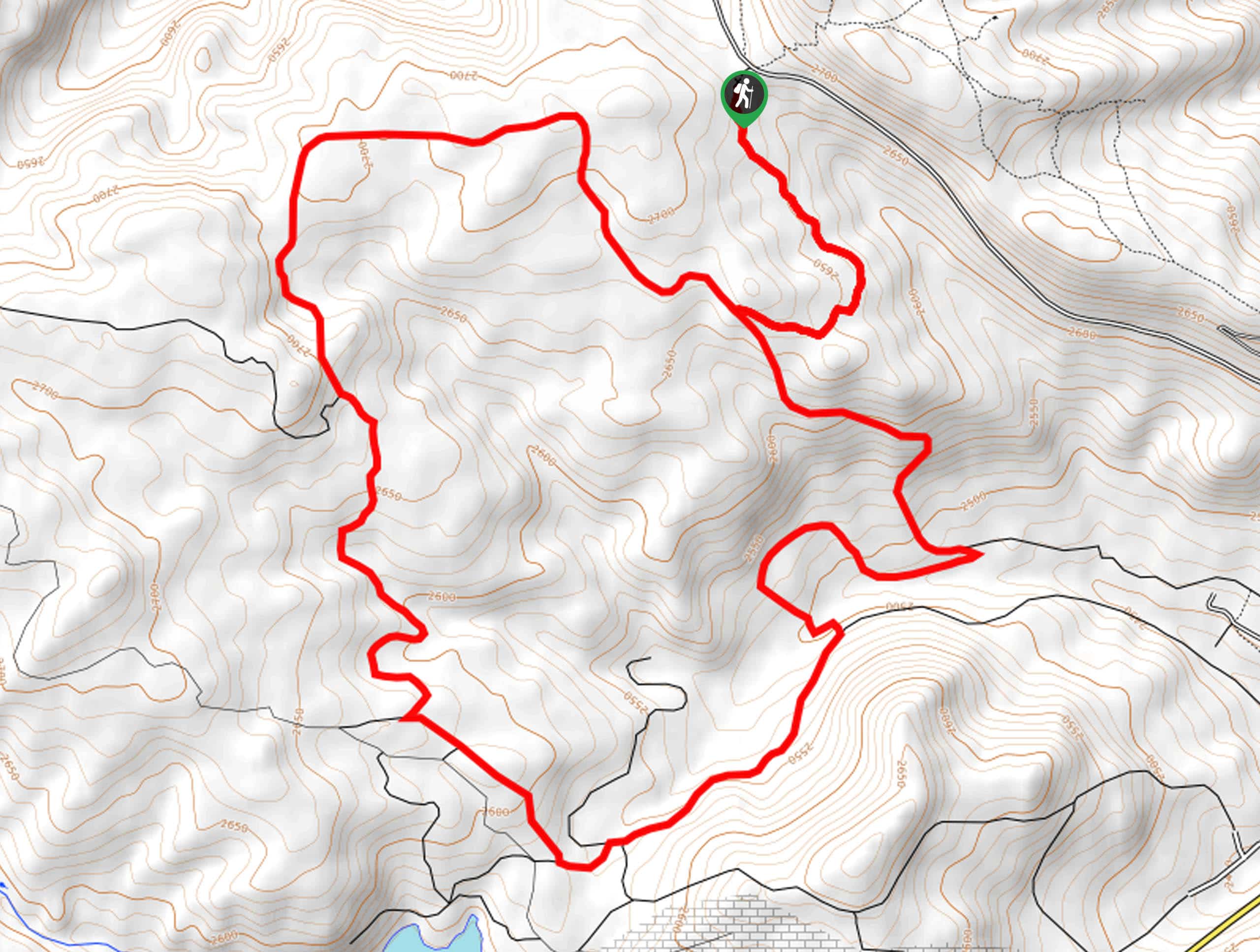 Limestone Mountain Loop Hike Map