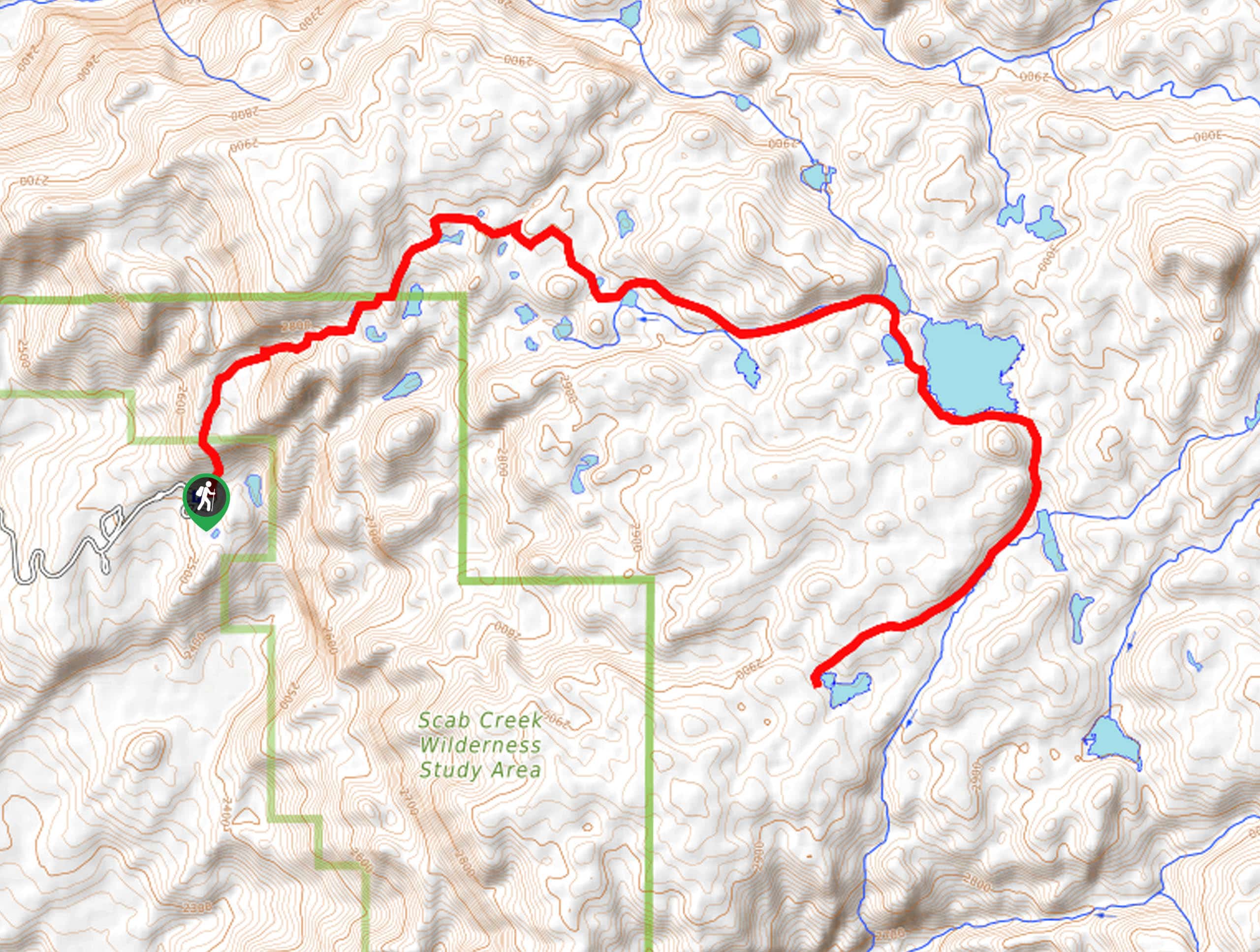 Scab Lake Trail Map