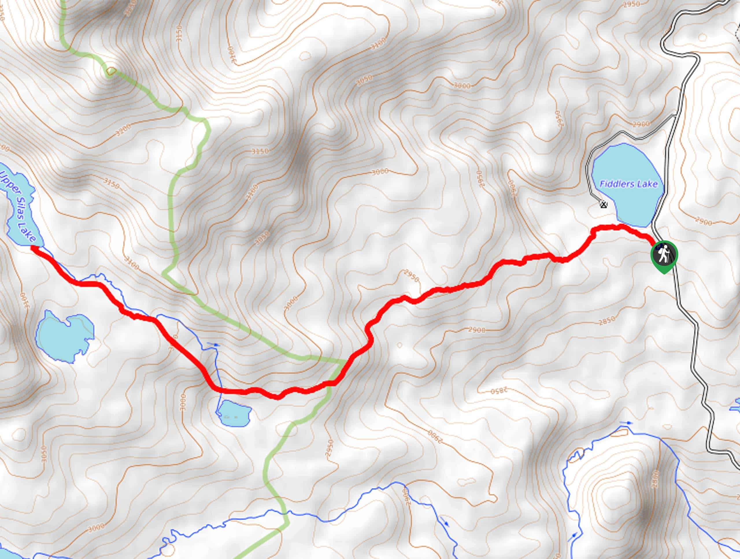 Silas Lakes Trail Map