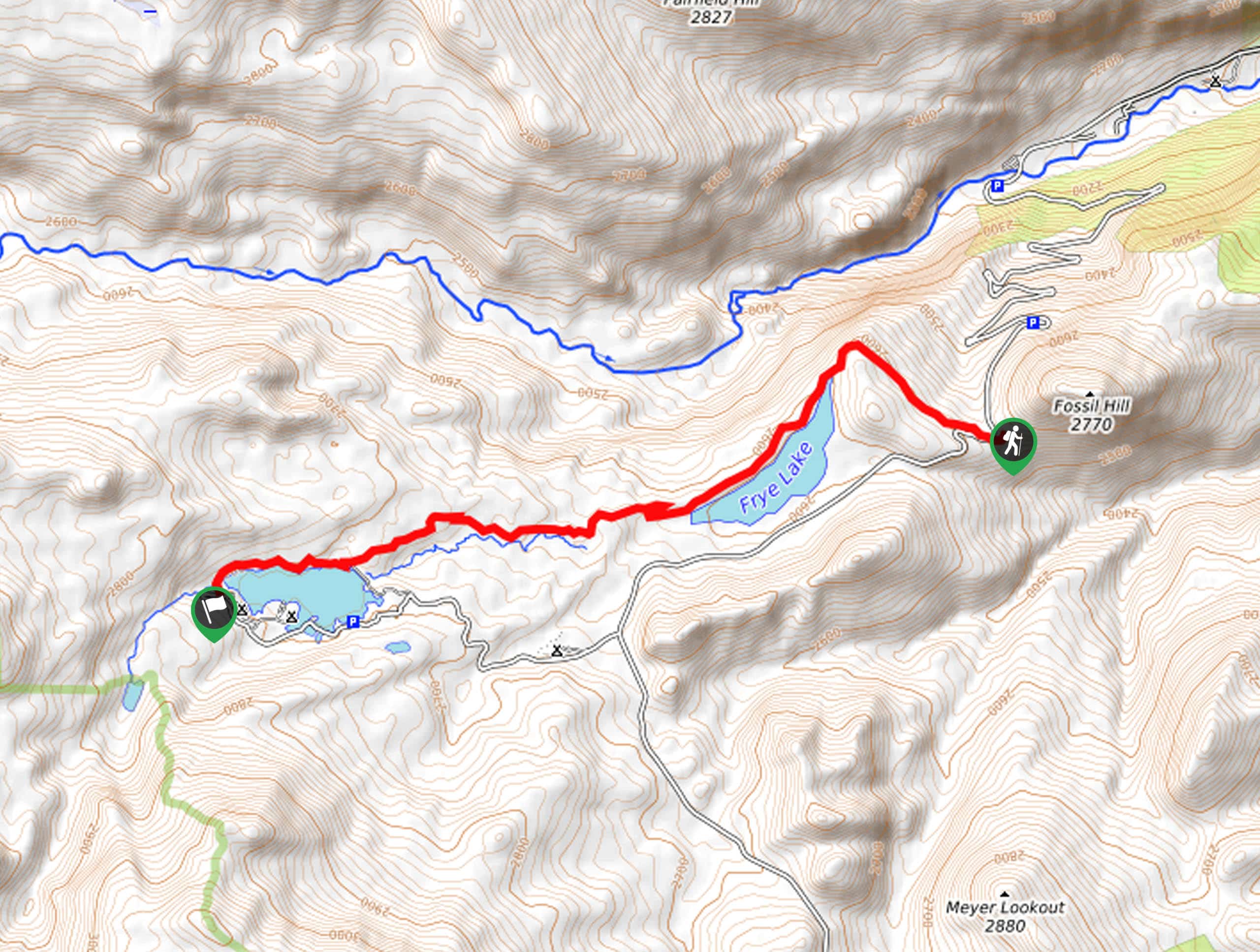 Upper Brewers Trail Map