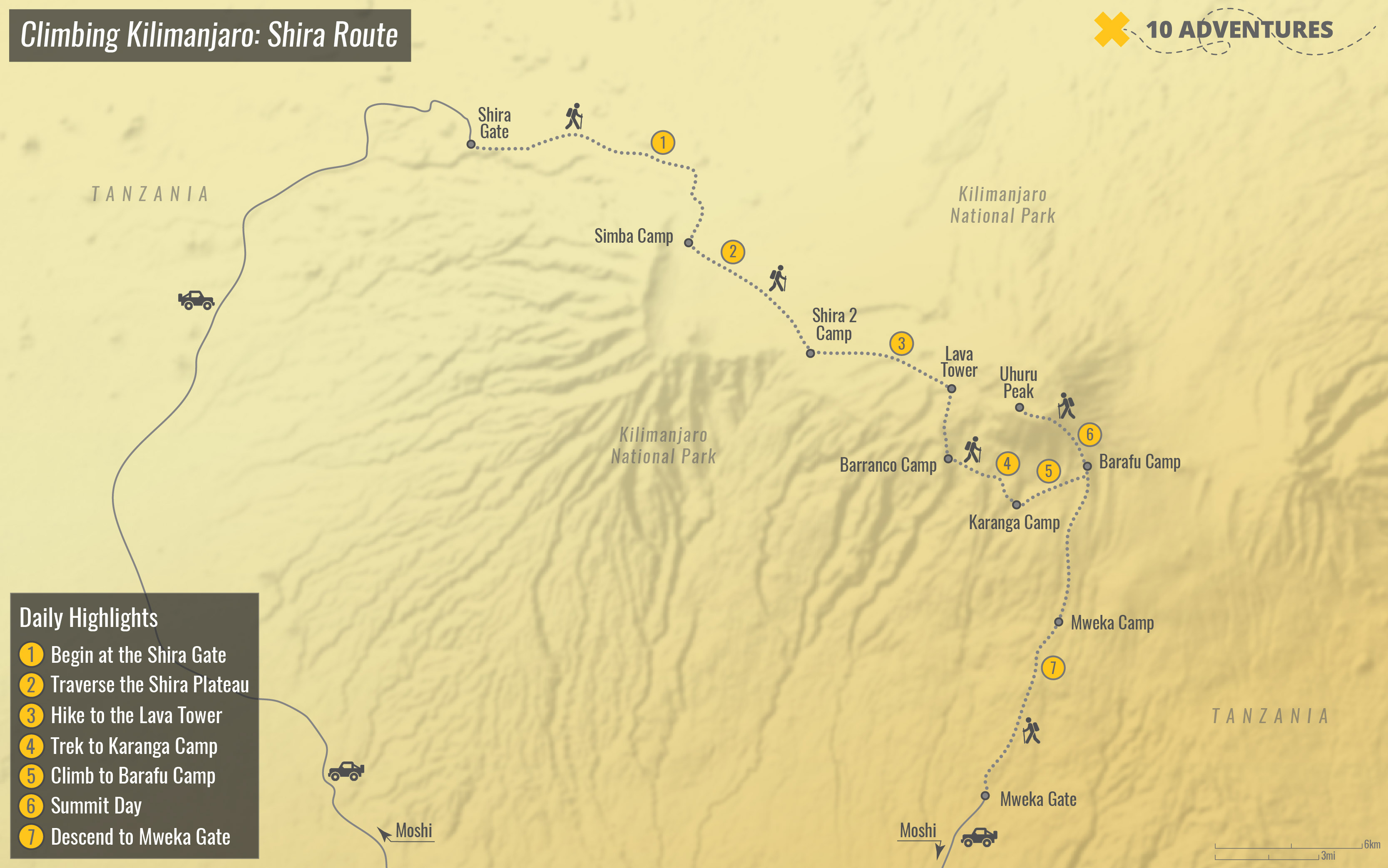 Shira Route Map