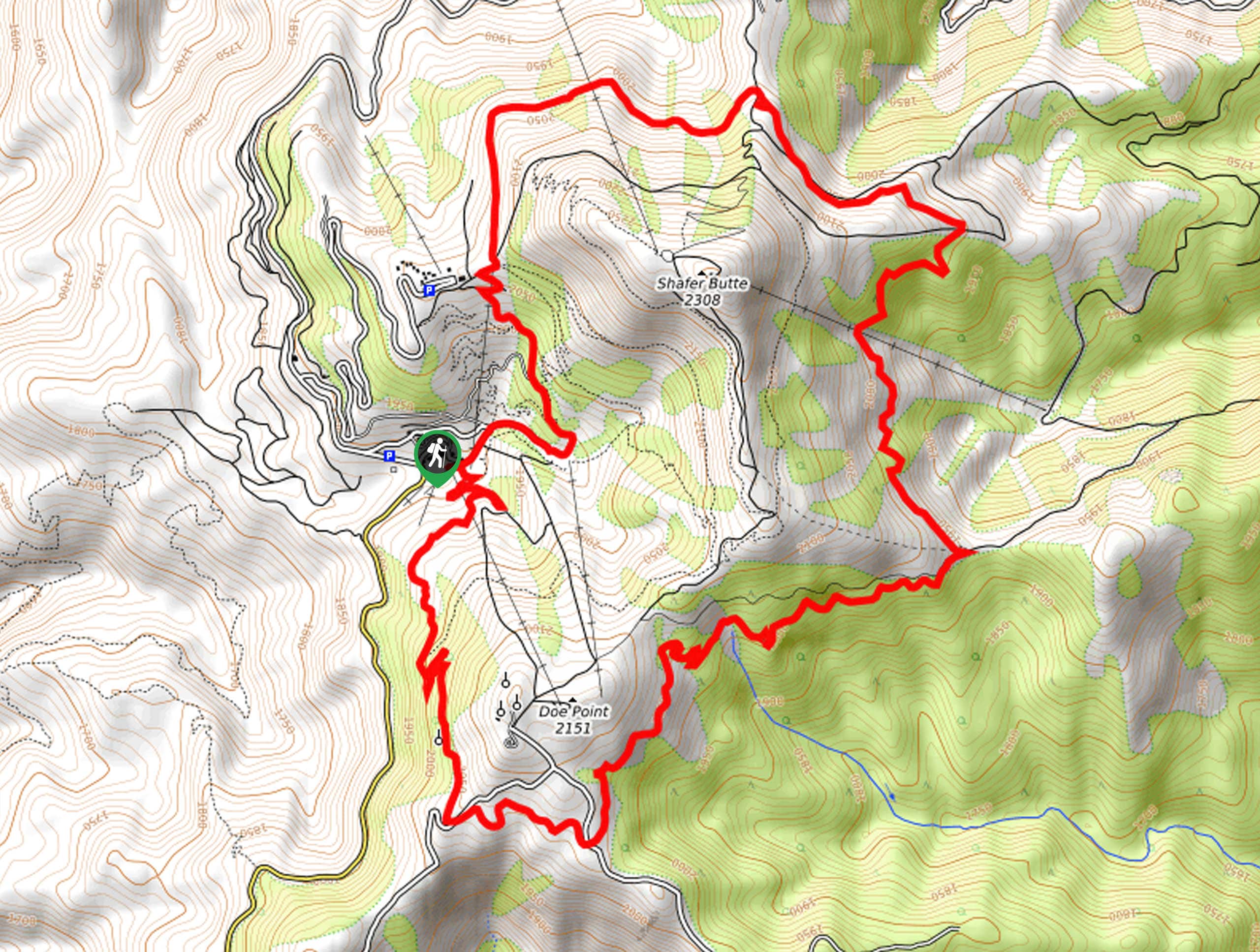 Around the Mountain Hike Map