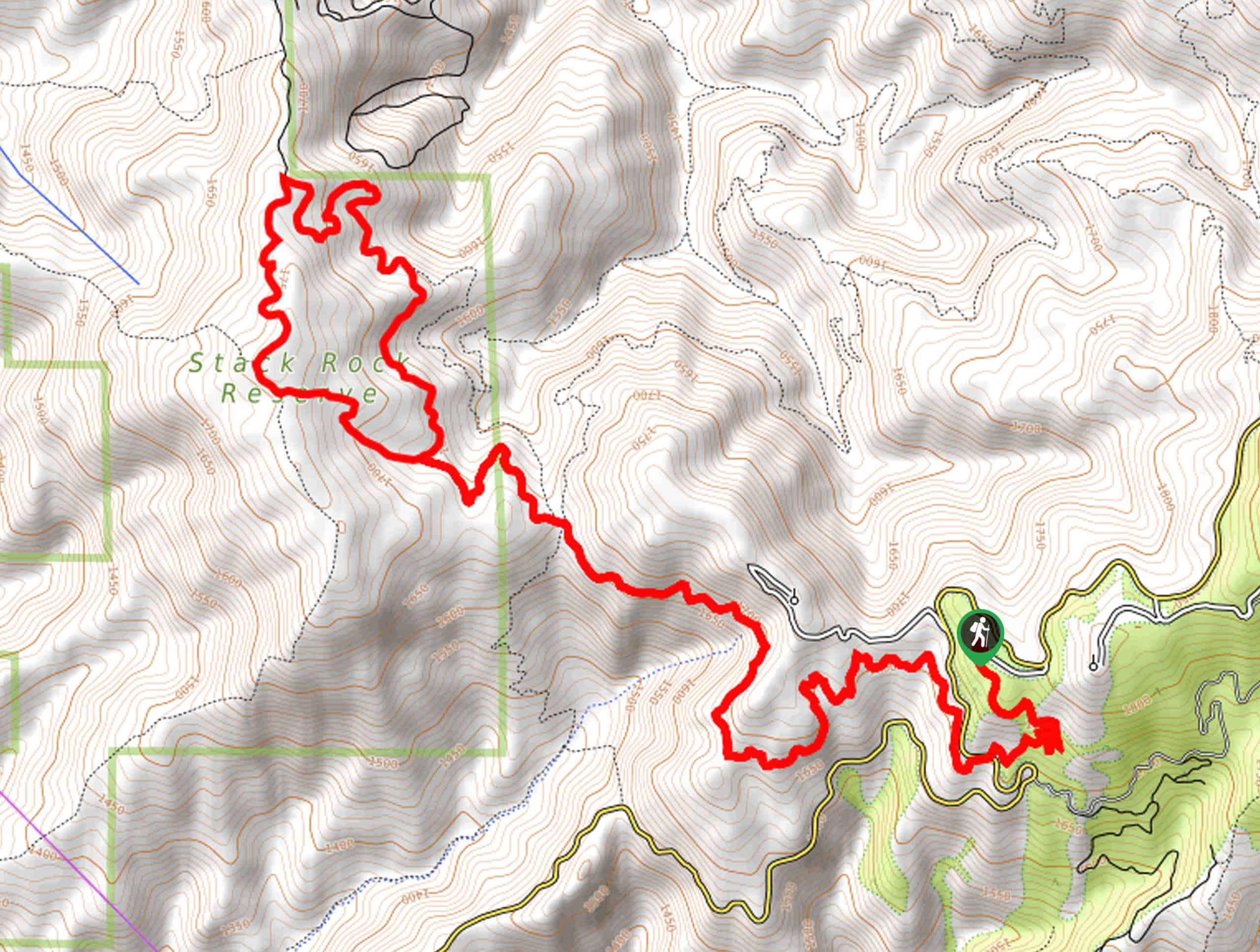Freddy’s Stack Rock Trail Map