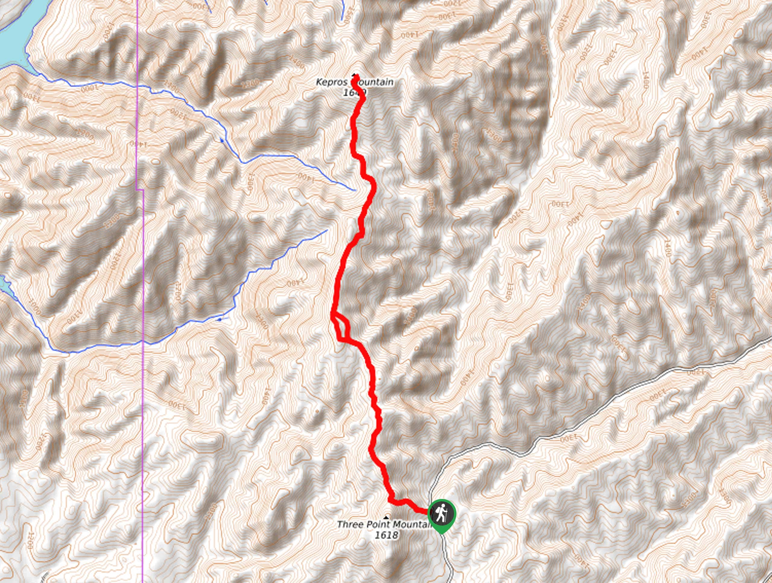 Kepros Mountain Trail Map