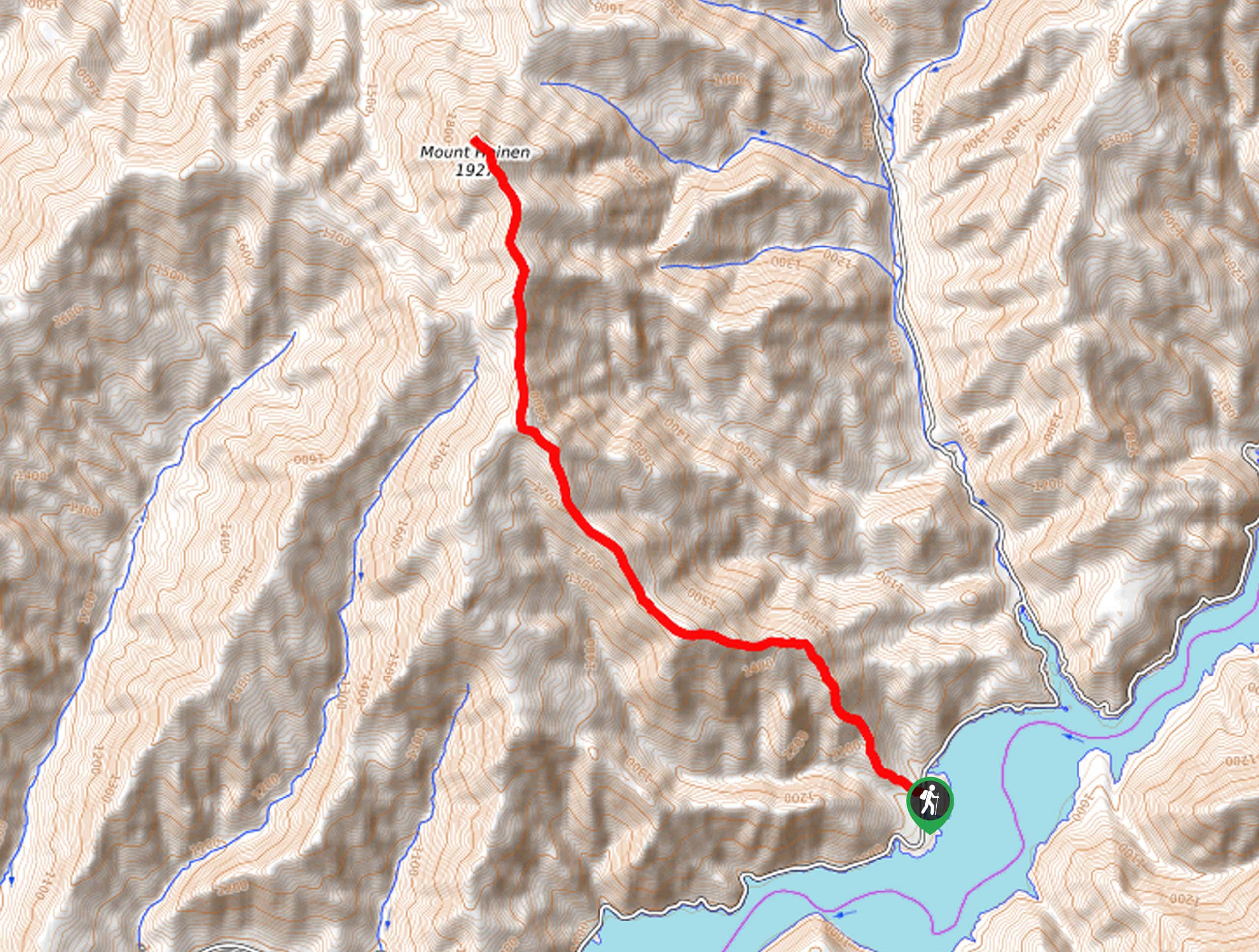 Keep an eye out for elk Mount Heinen Hike Map