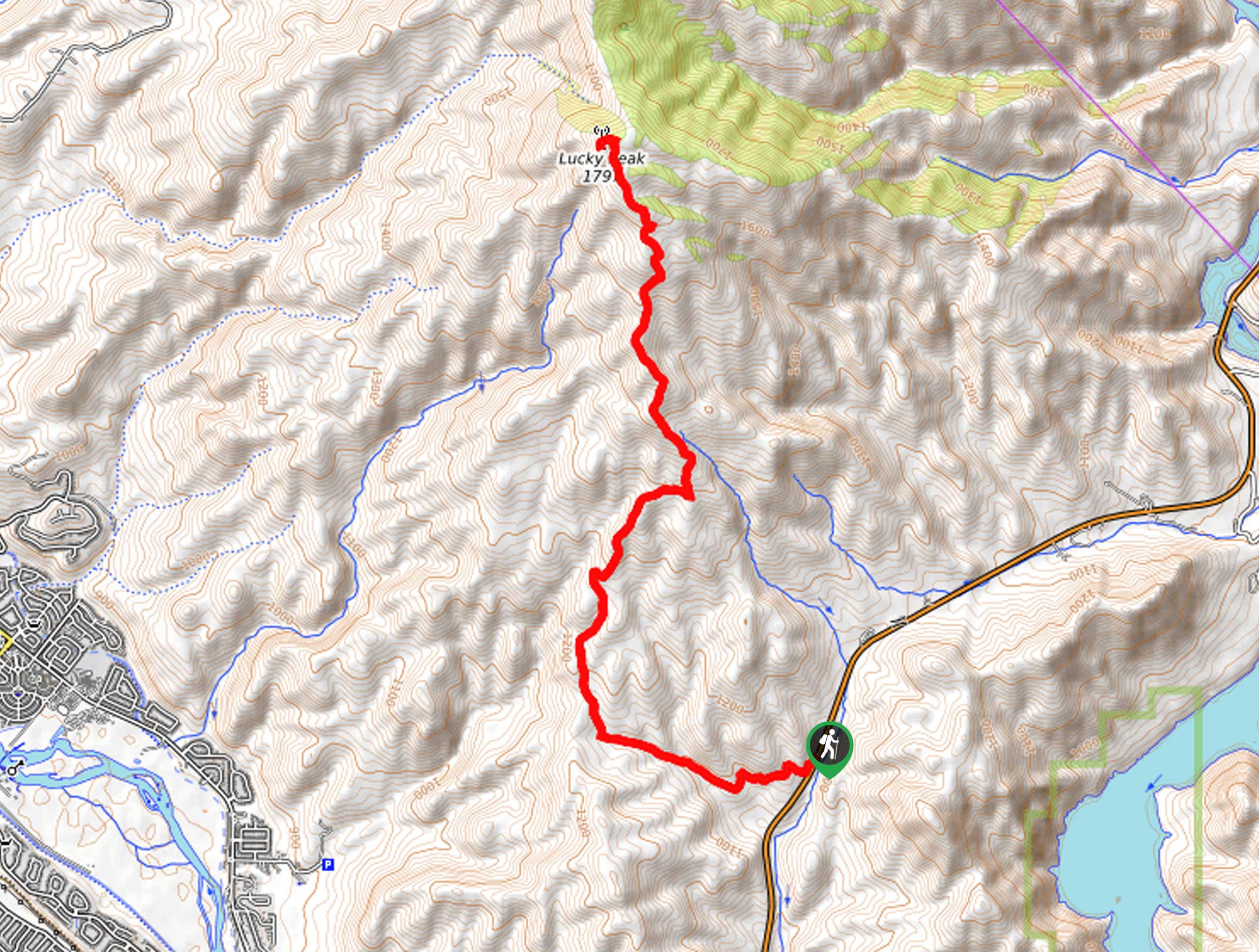Shaw Mountain Hike Map