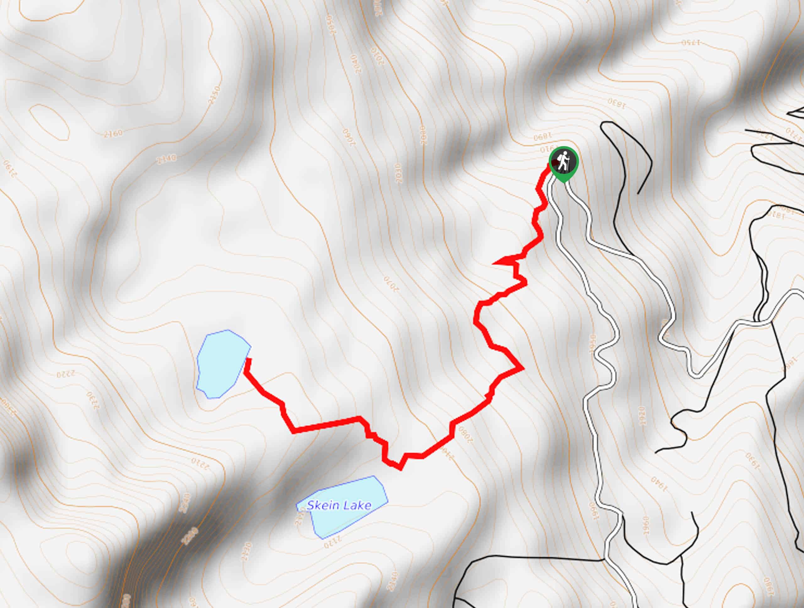 Skein Lake and Raft Lake Trail Map