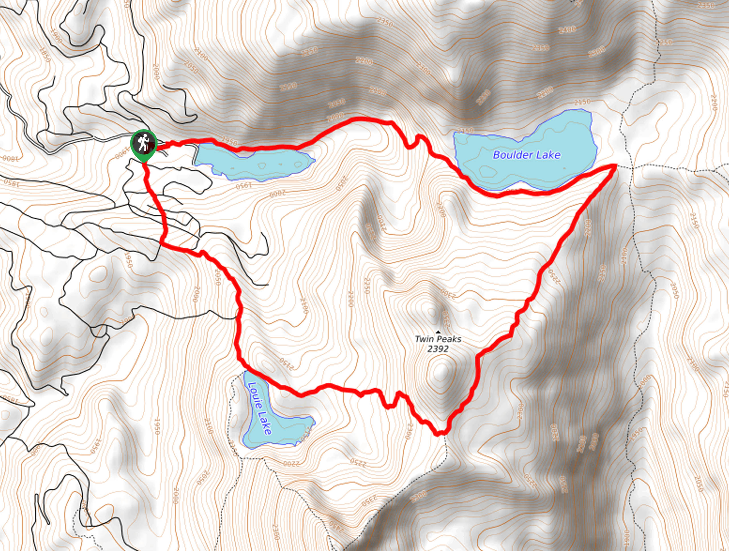 Boulder Lake Loop Map