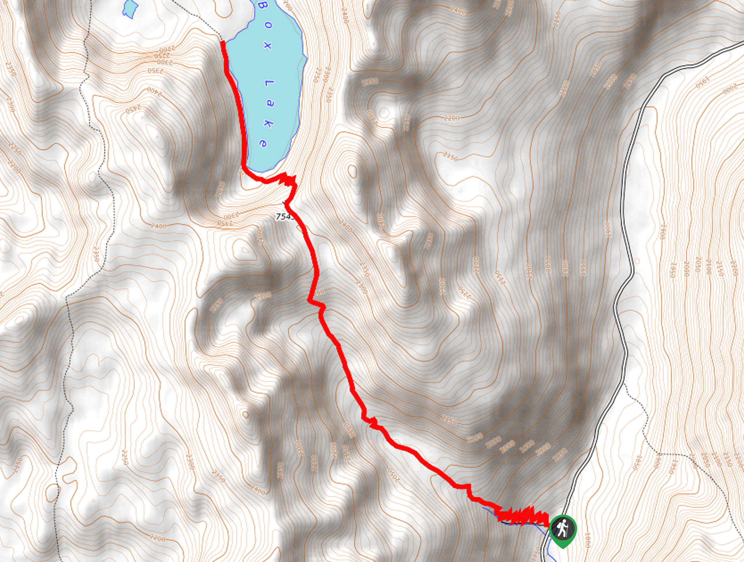 Box Lake Trail Map