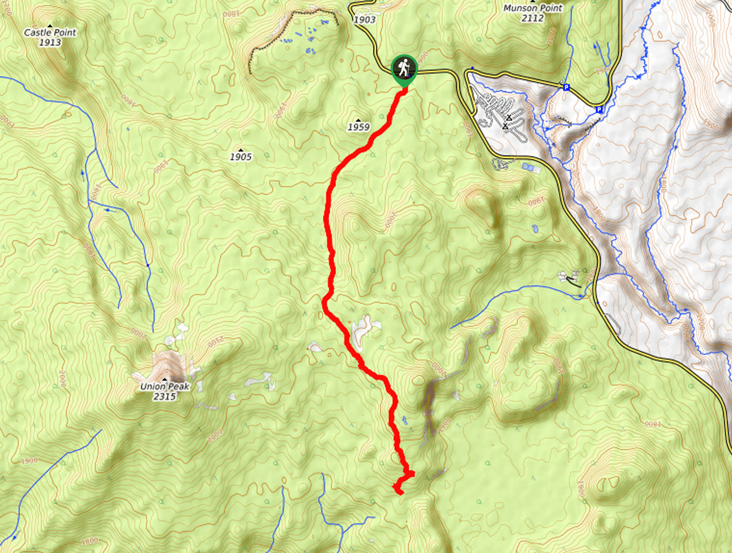 PCT to Pumice Flat Trail Map