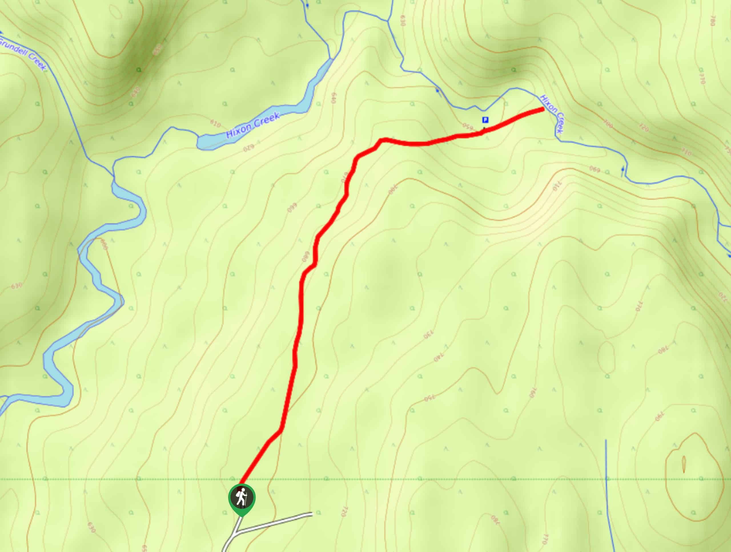 Hixon Falls Trail Map