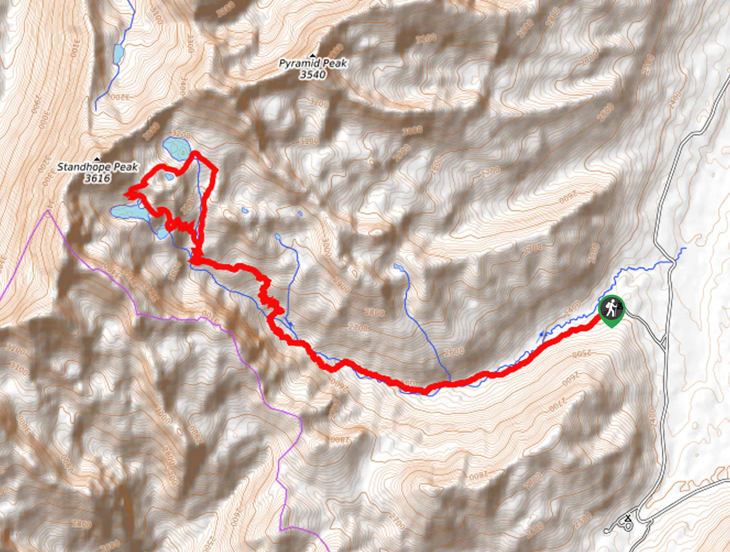 Broad Canyon Trail #61 Map
