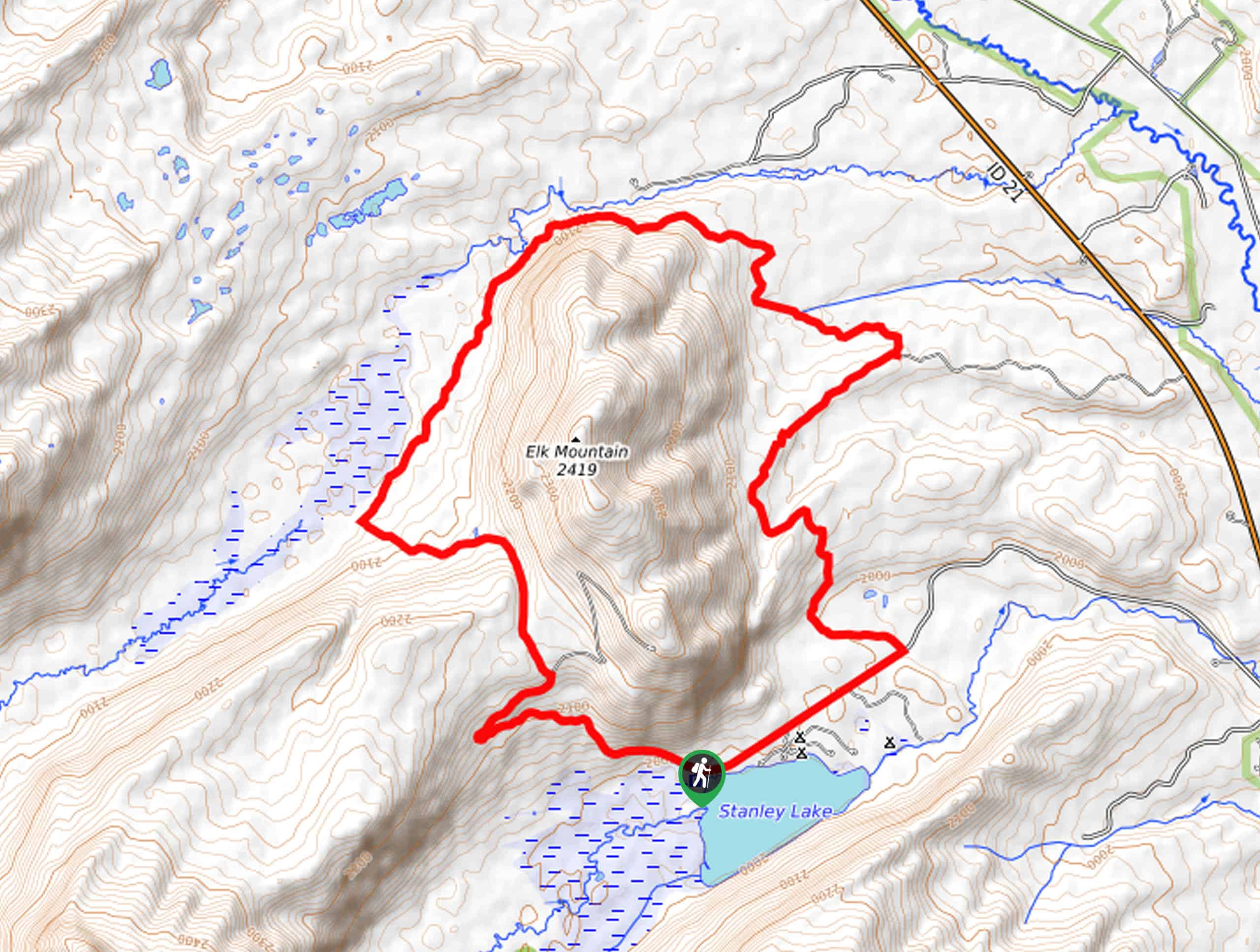 Elk Mountain Trail Map