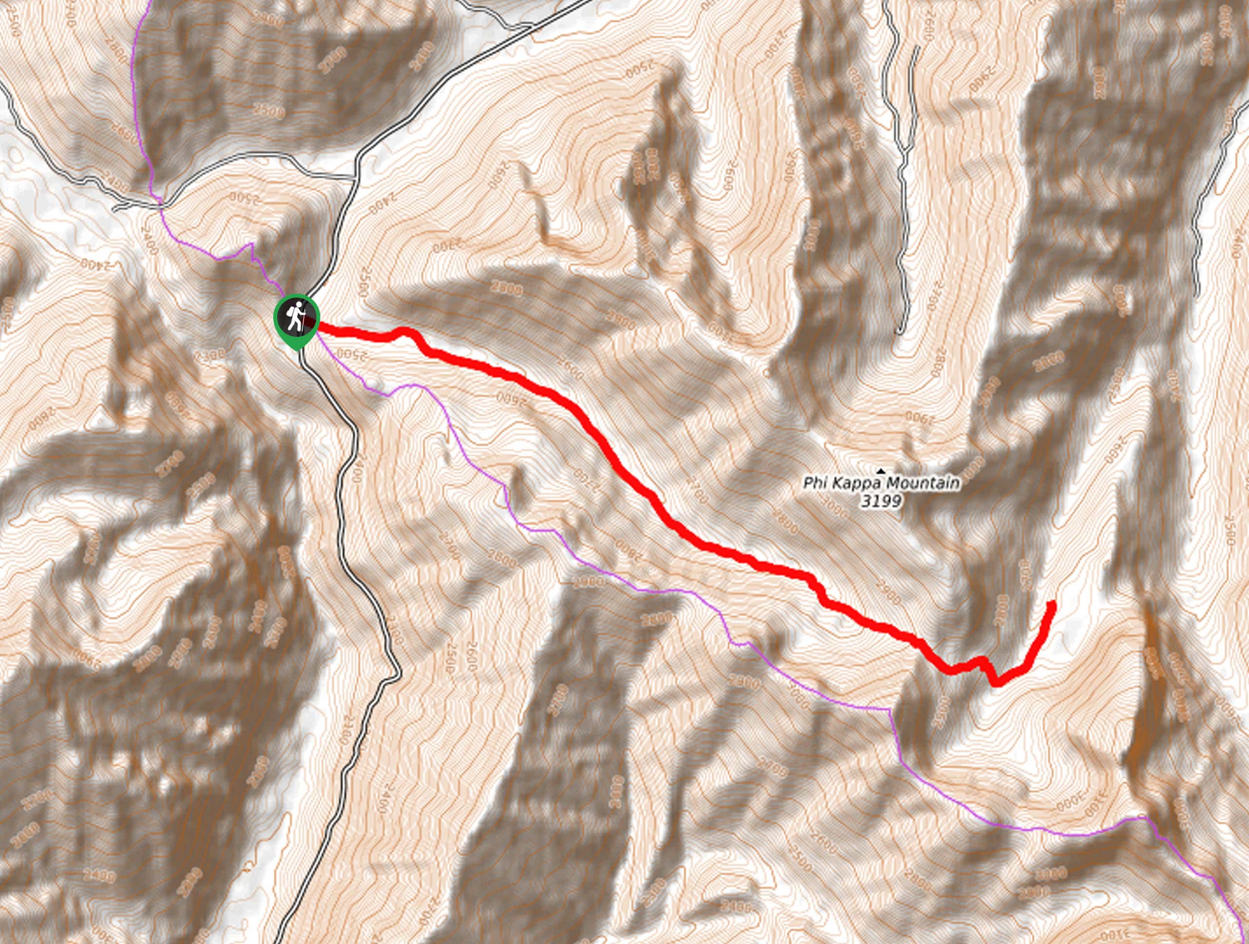 Summit Creek Hike Map
