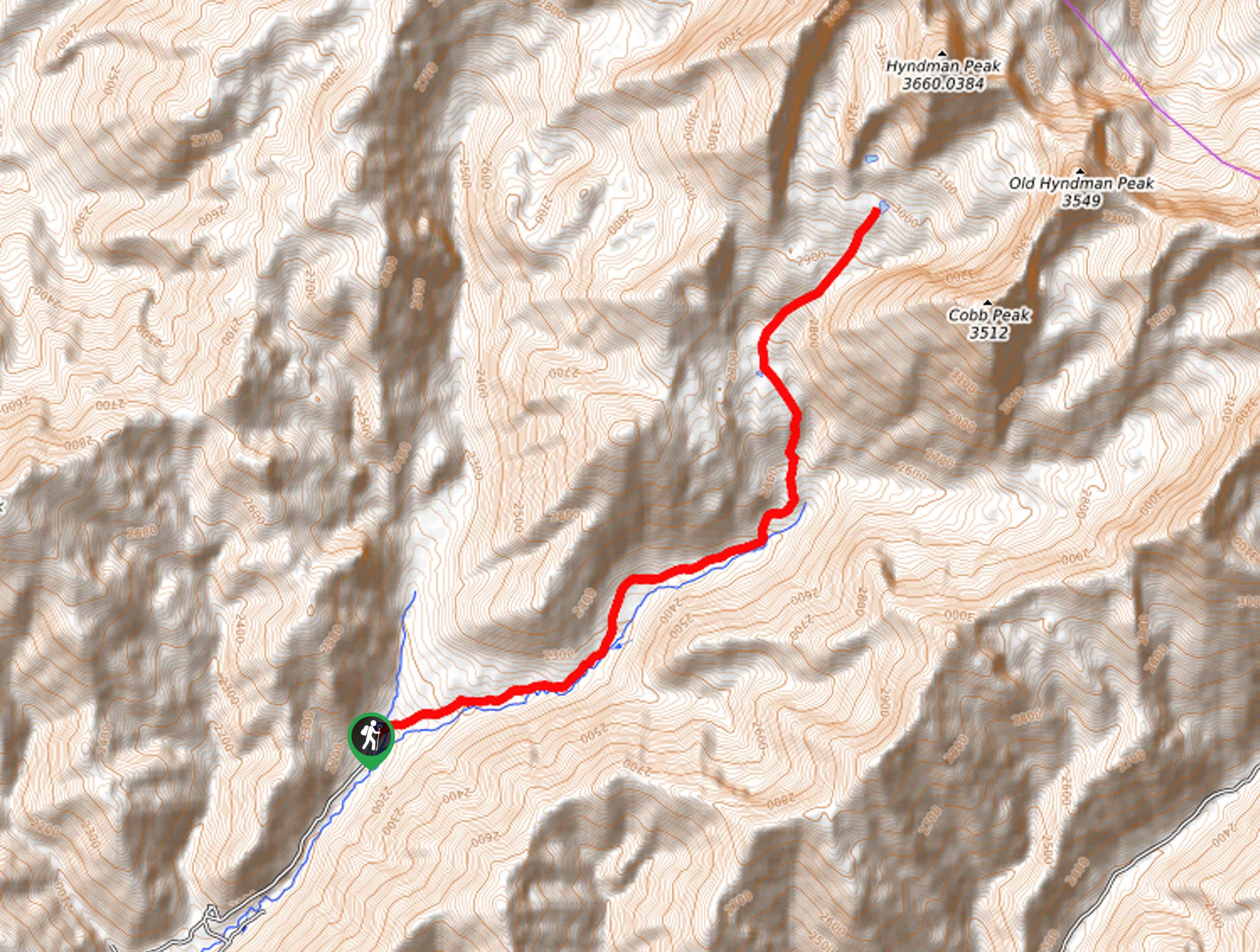 Hyndman Creek Trail Map