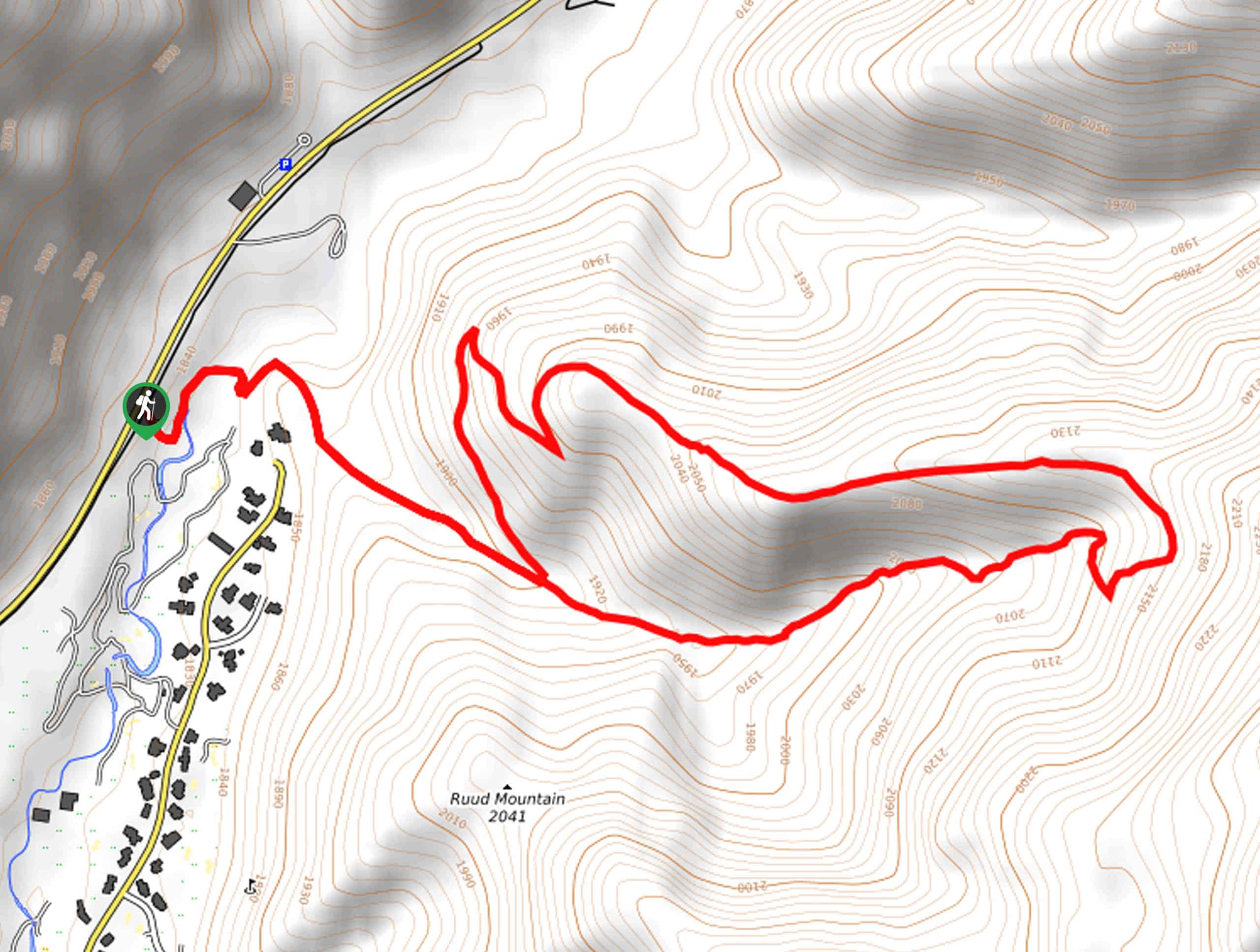 Proctor Mountain Trail Map