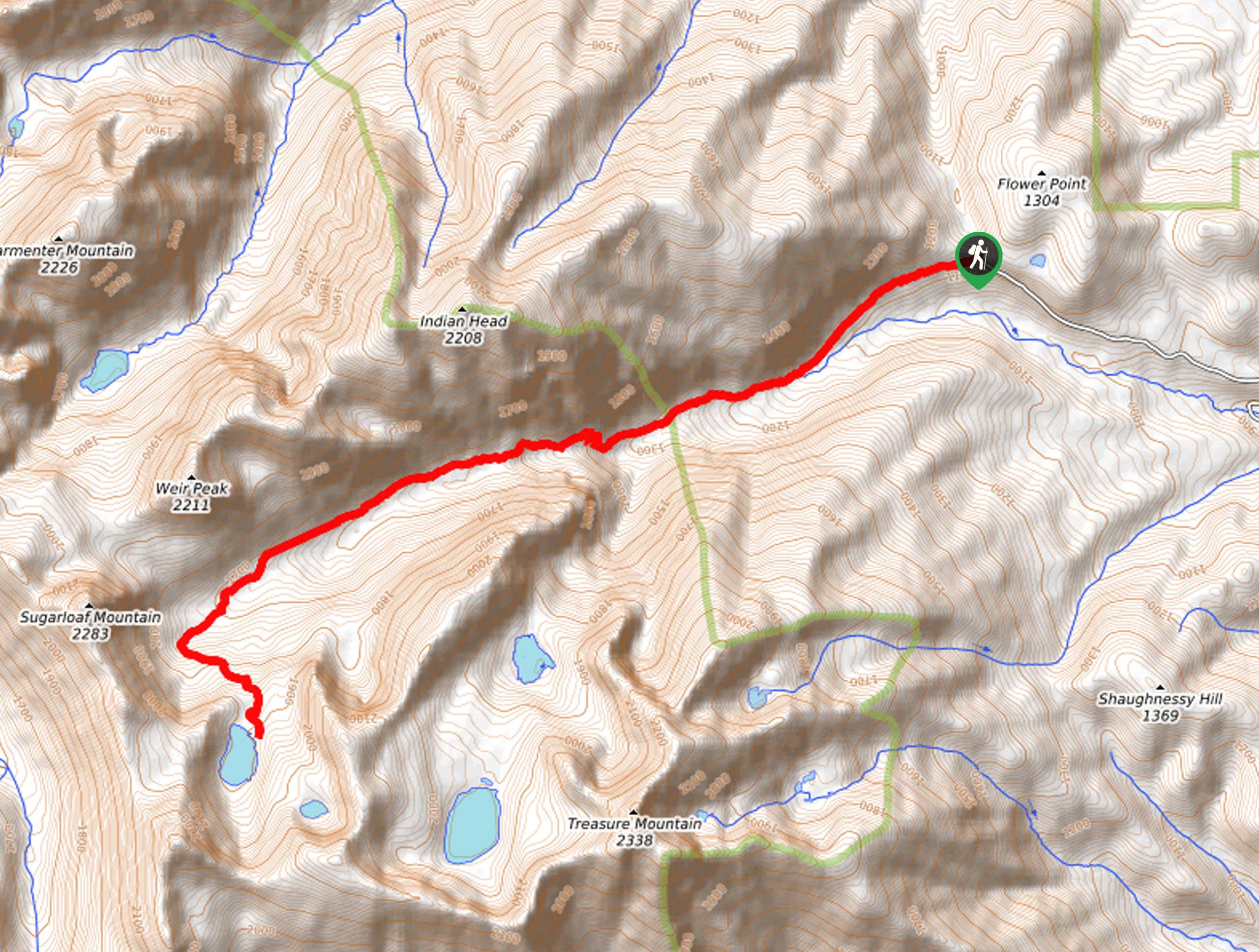 ​​Flower Creek Trail Map