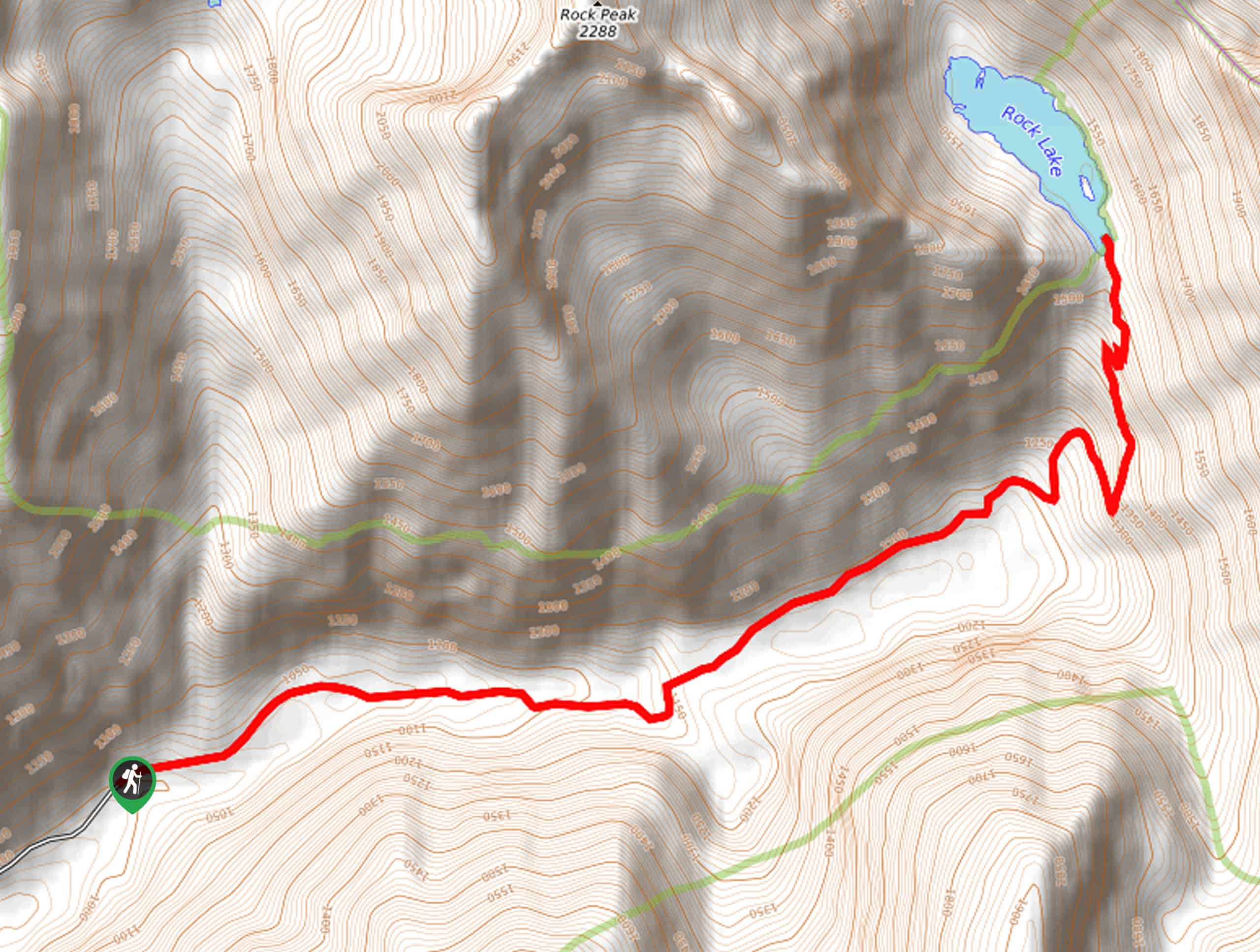 Rock Lake Trail Map