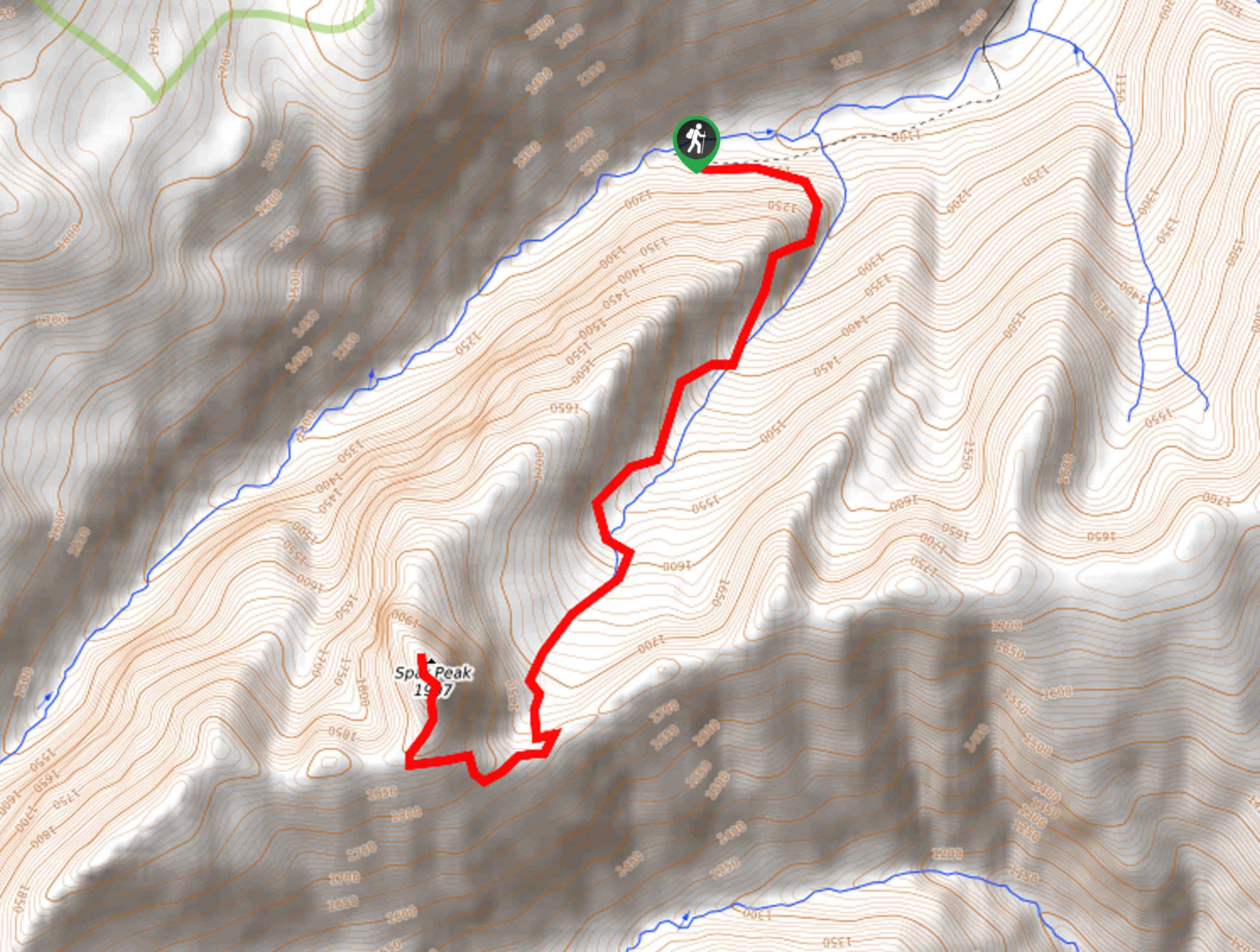 Spar Peak Trail Map