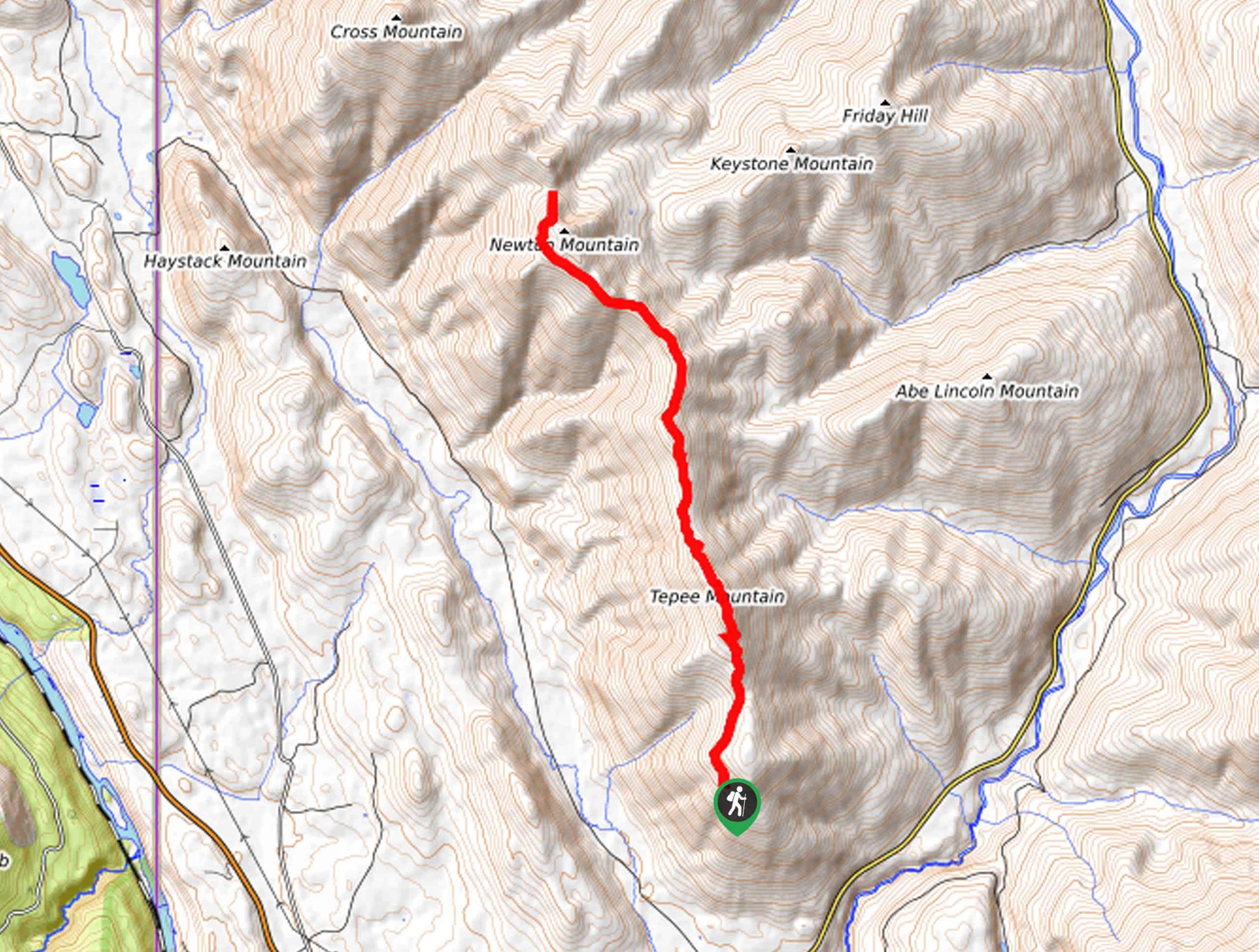 Teepee Mountain Trail Map