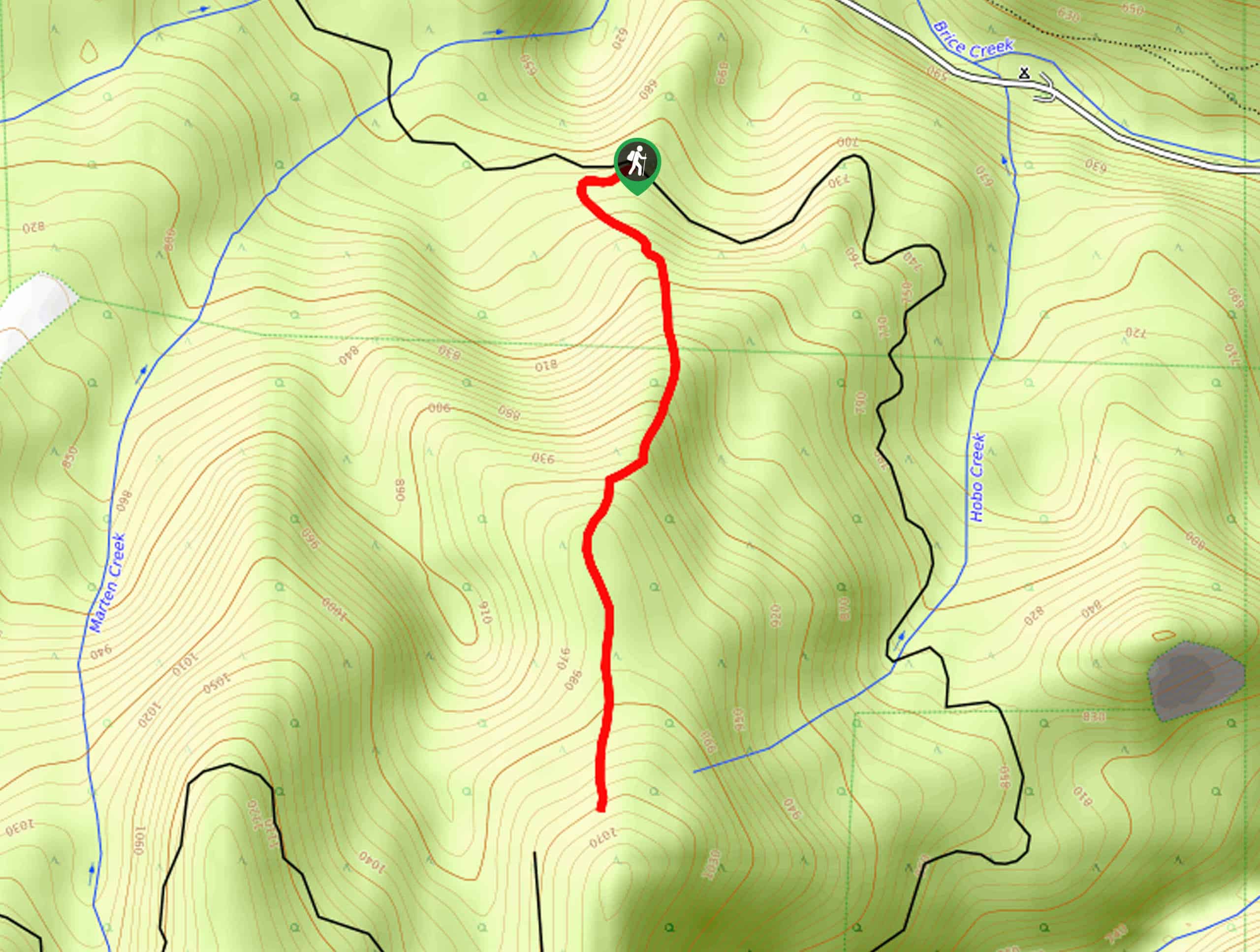 Adams Mountain Trail Map