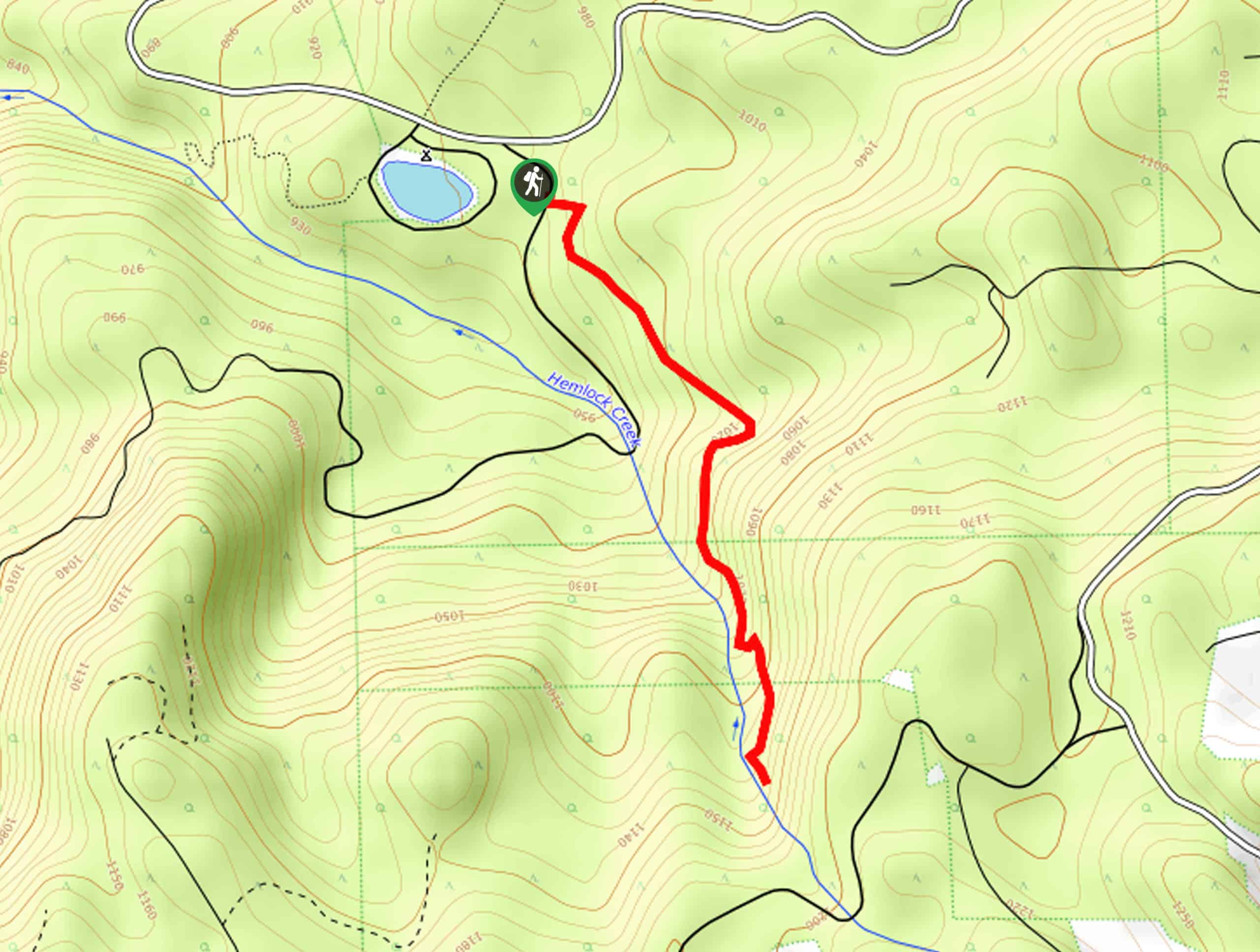Clover Falls Trail Map