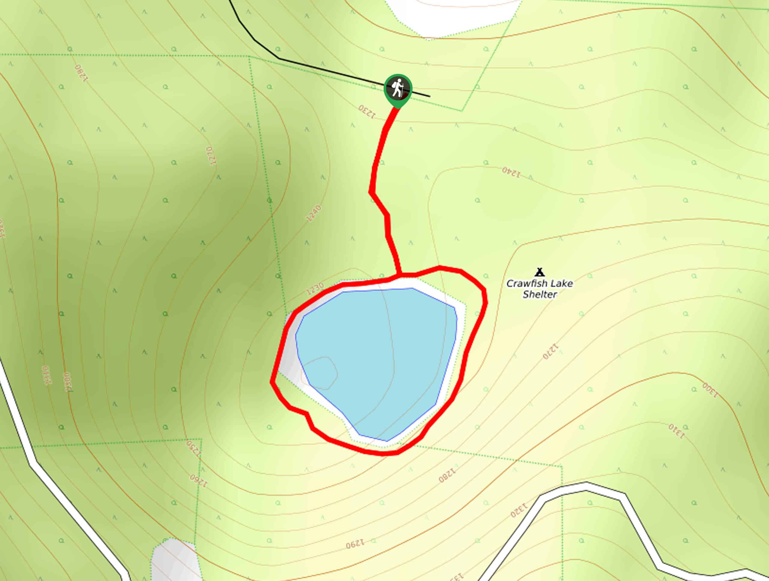 Crawfish Lake Loop Trail Map