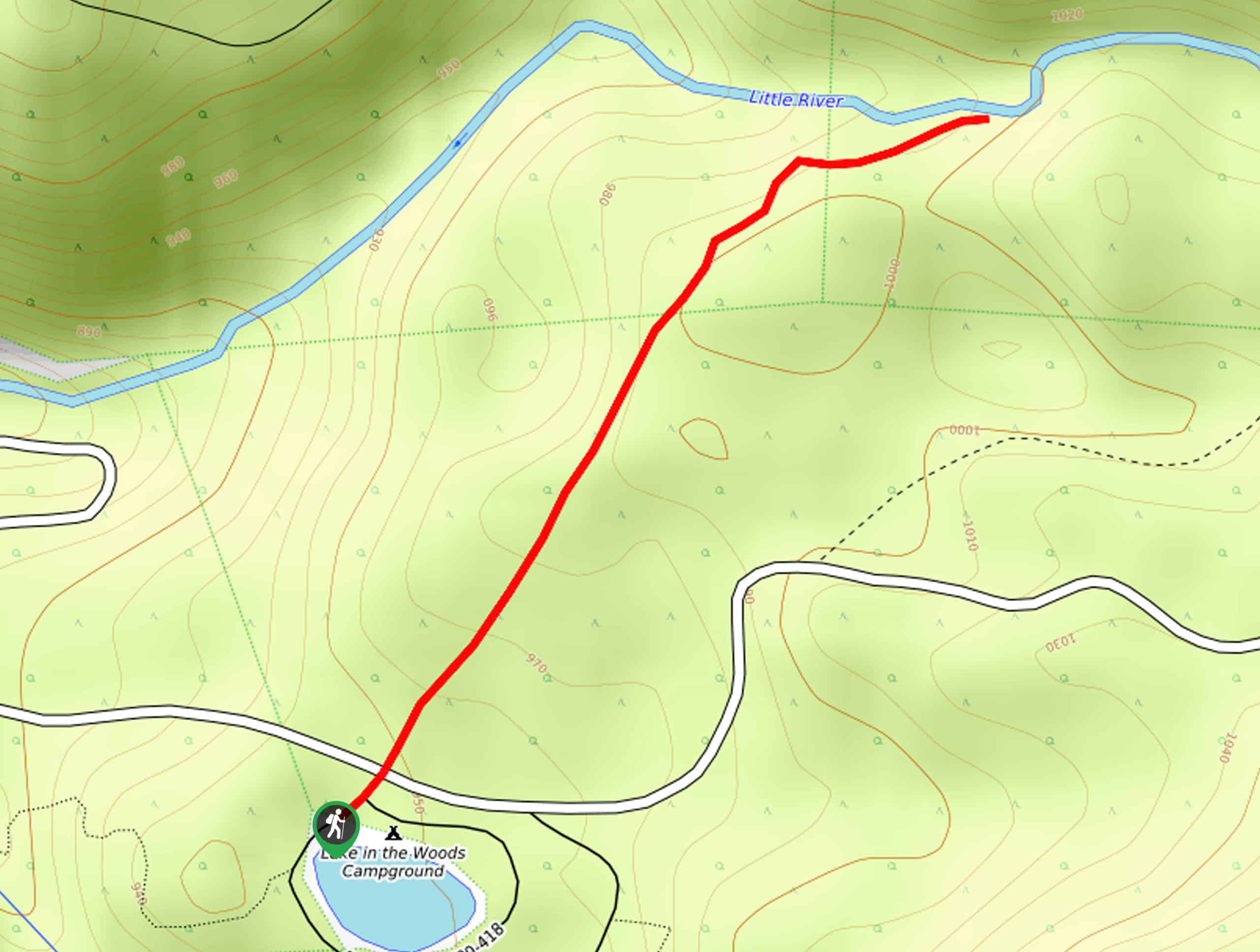 Yakso Falls Hike Map