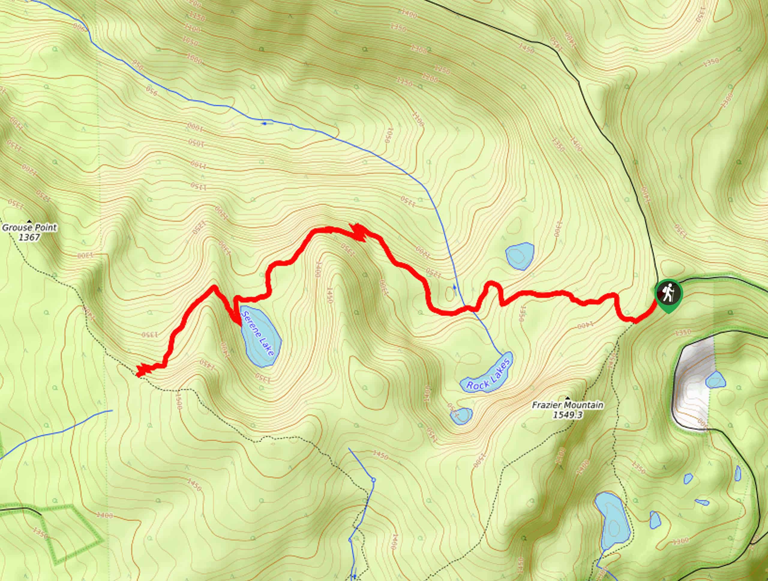 Serene Lake Trail Map