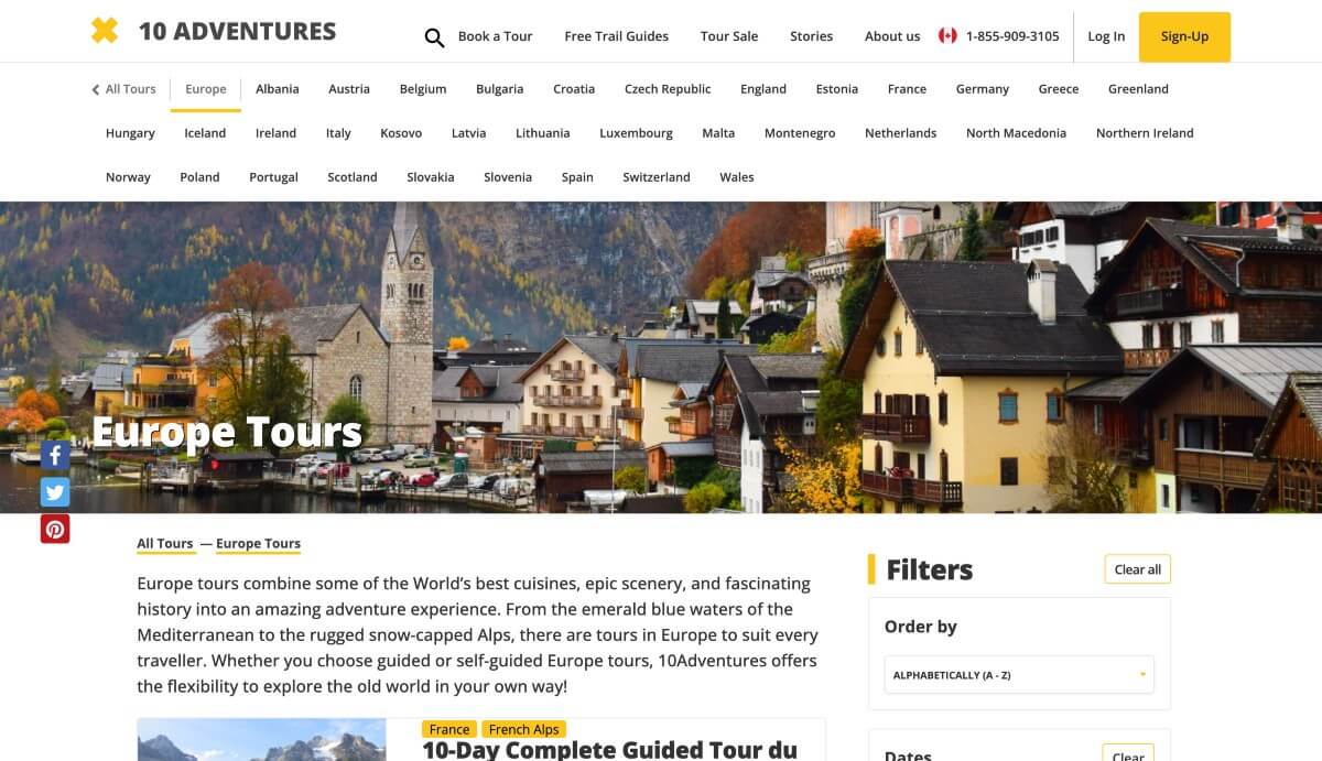 Old Tour Region Page