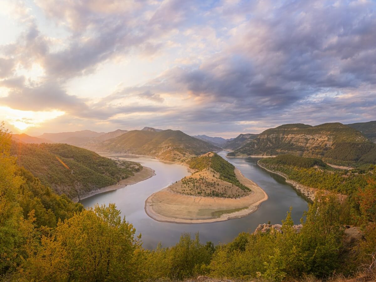 Riverbend in Rhodope Mountains